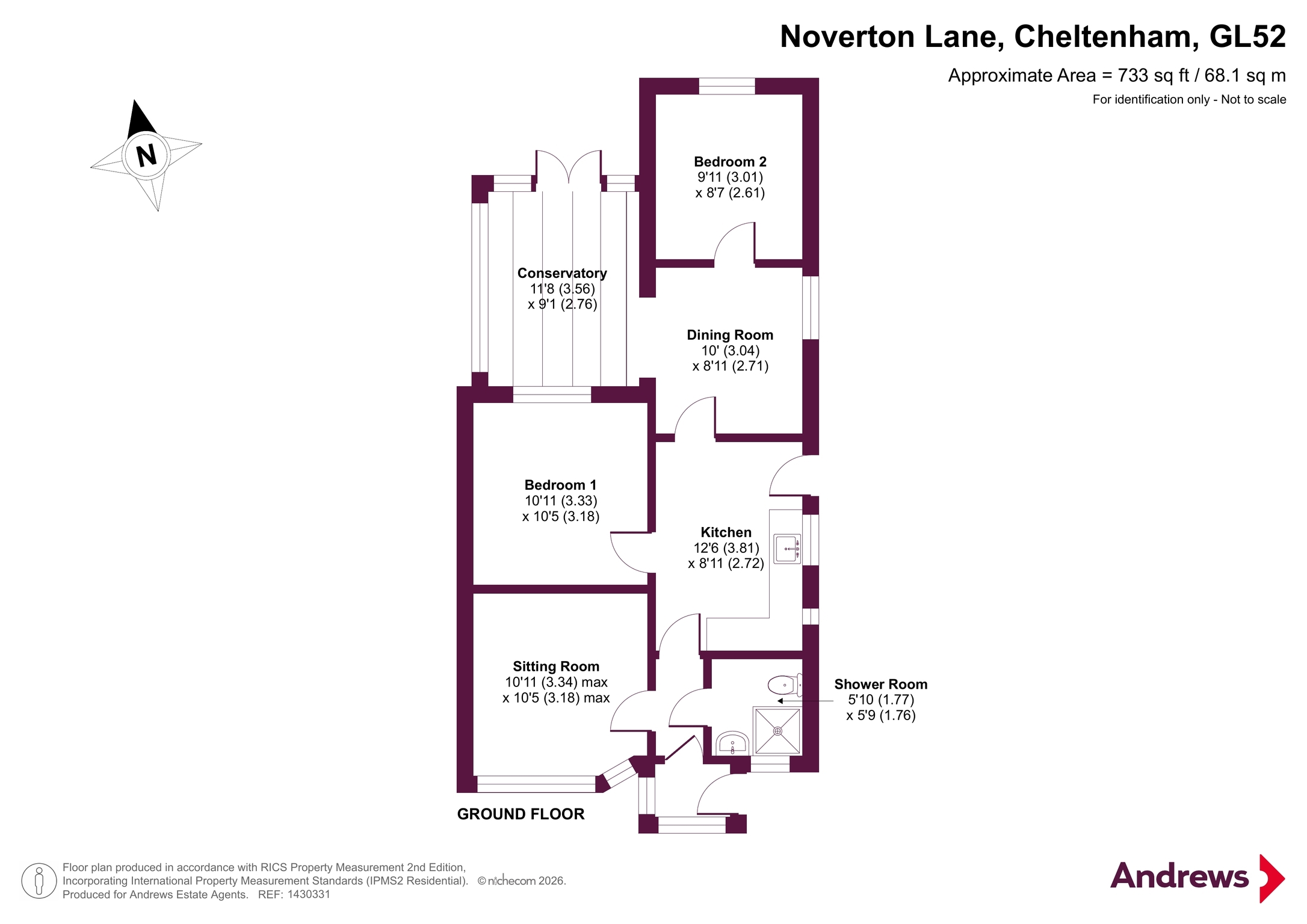 38, Noverton Lane, Cheltenham floorplan