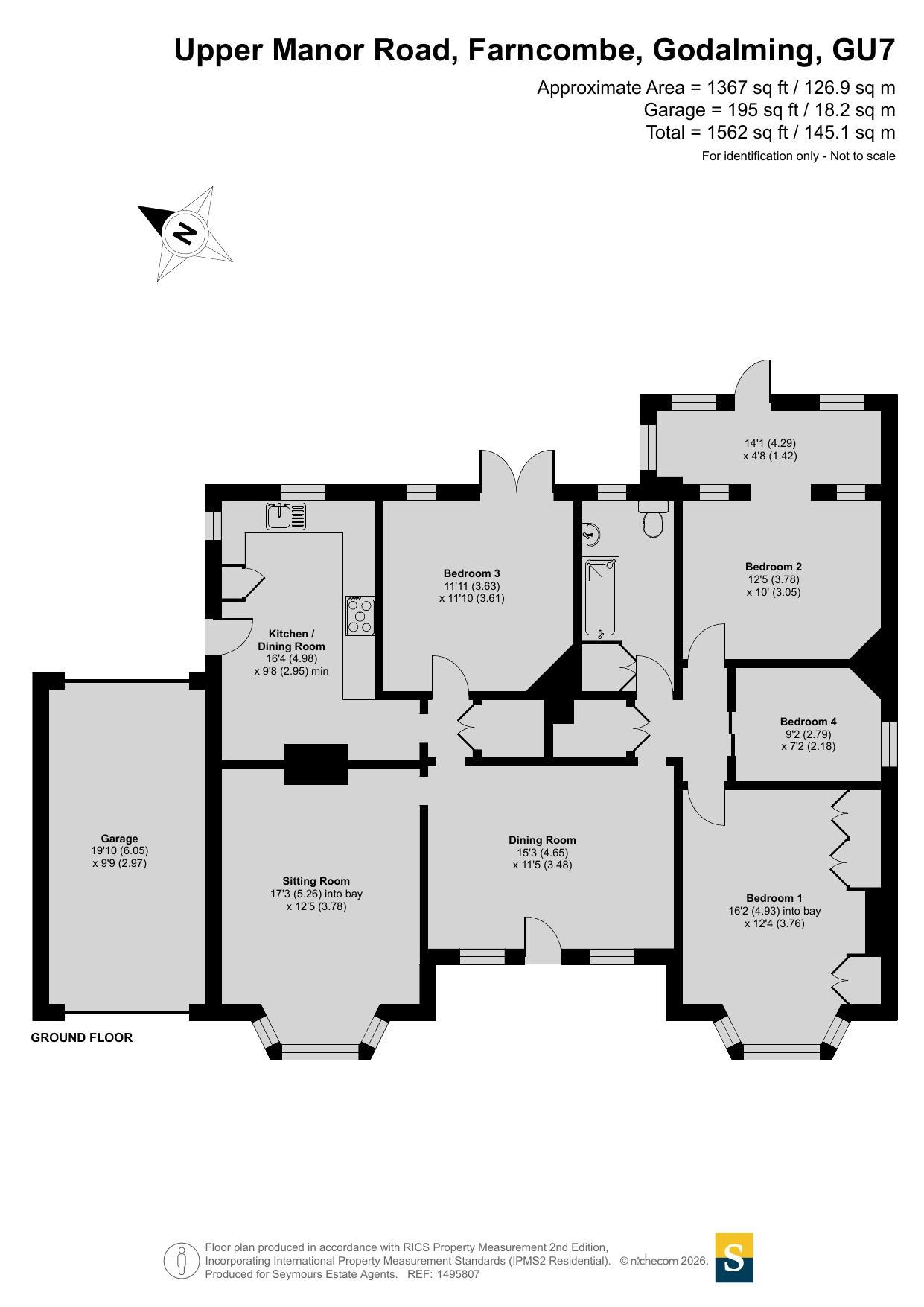 The Corner Bungalow,, Upper Manor Road, Godalming floorplan