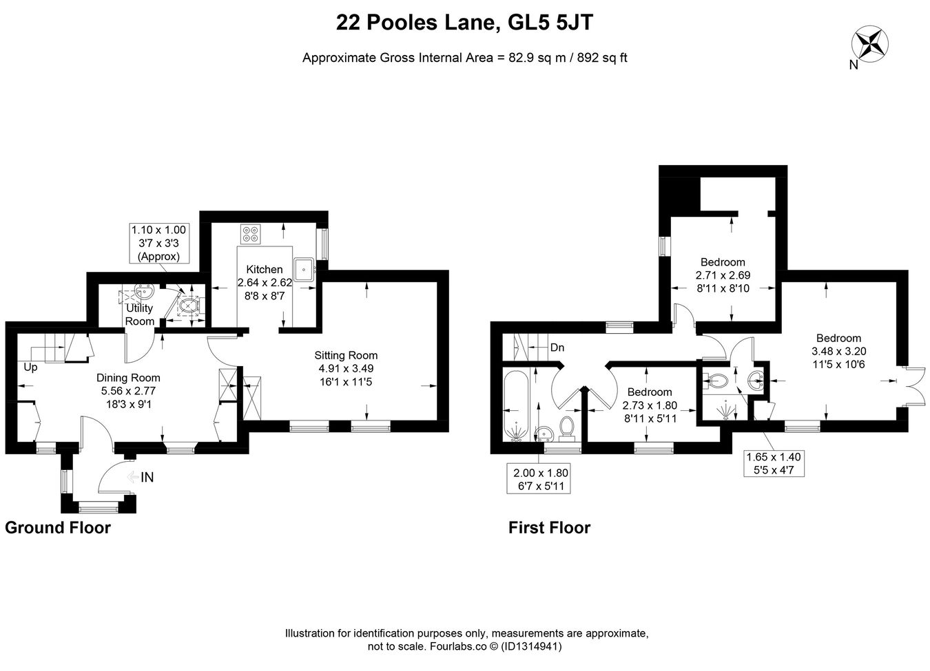 22, Pooles Lane, Stroud floorplan