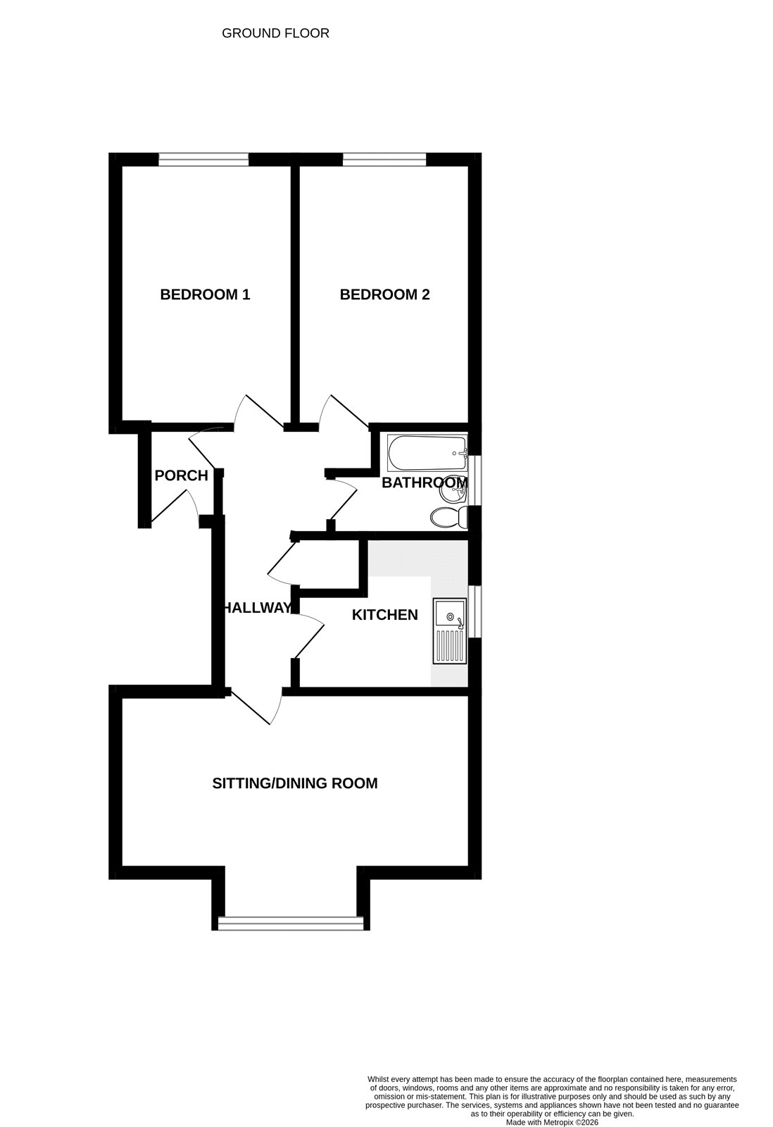 Flat 1, Aileen Gardens, 51, Park Road, Surrey floorplan