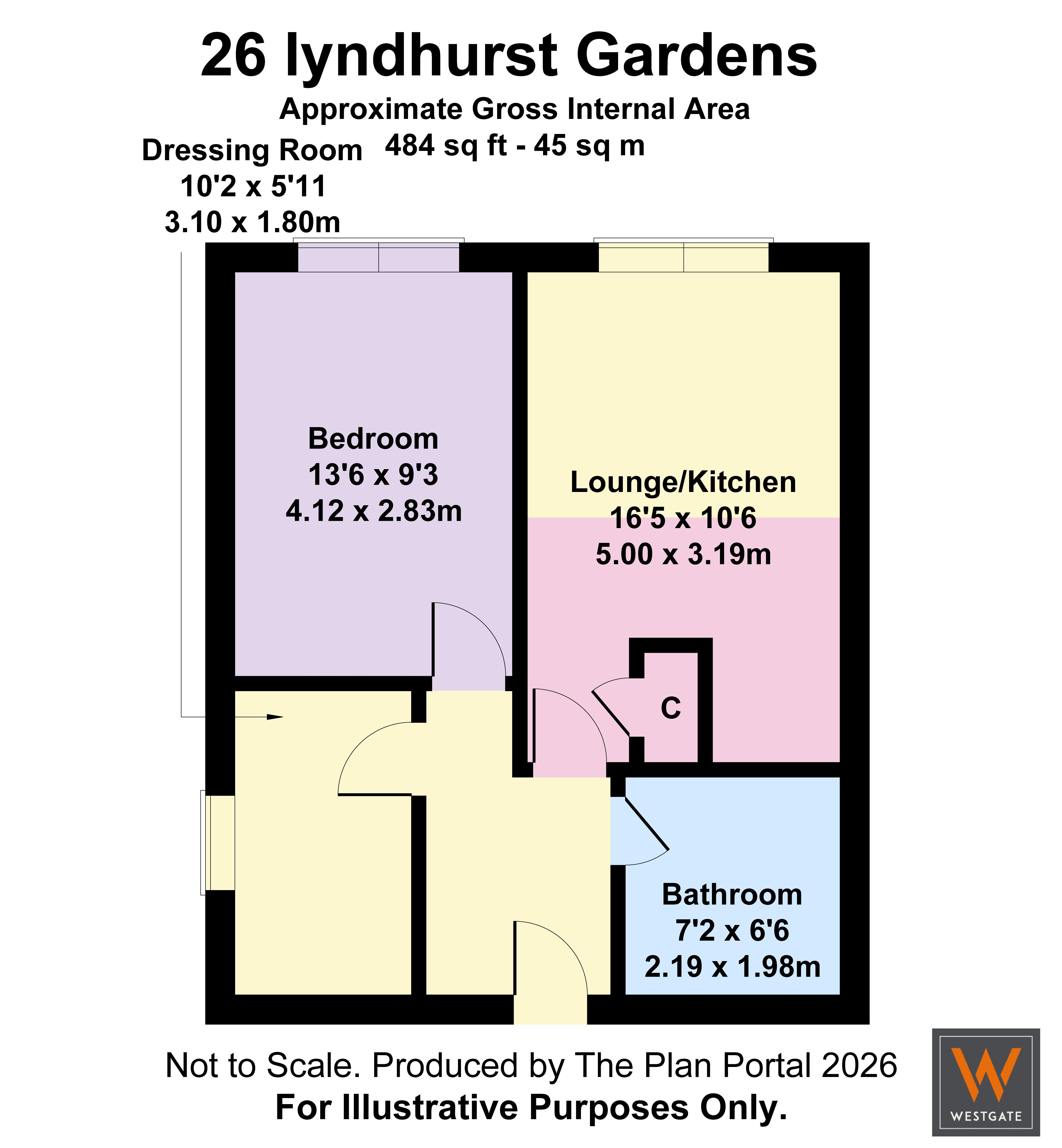 1/1, 26, Lyndhurst Gardens, Glasgow floorplan