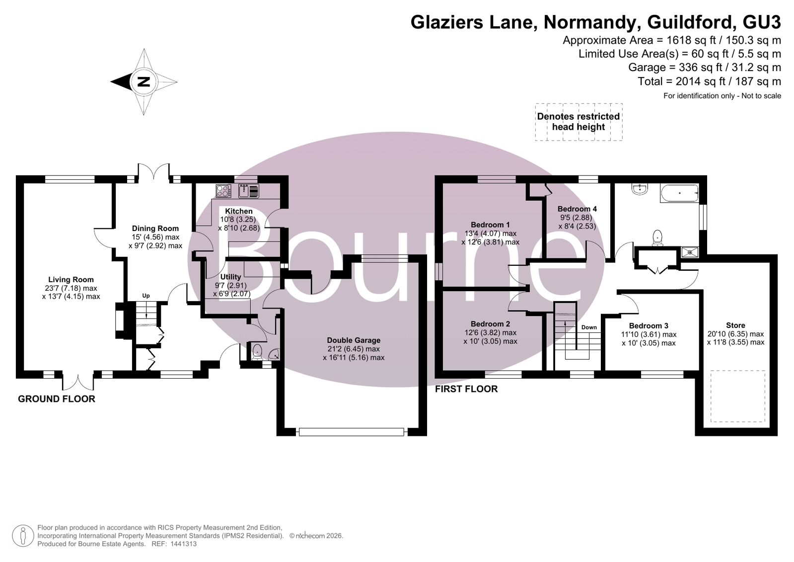 13, Glaziers Lane, Guildford floorplan