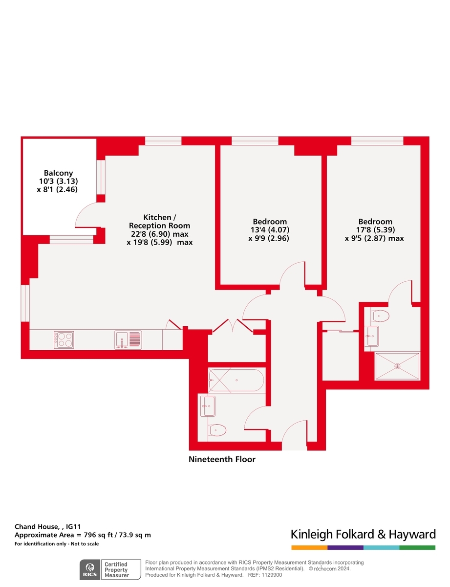 Flat 55 Chand House,, St Pauls Road, London floorplan
