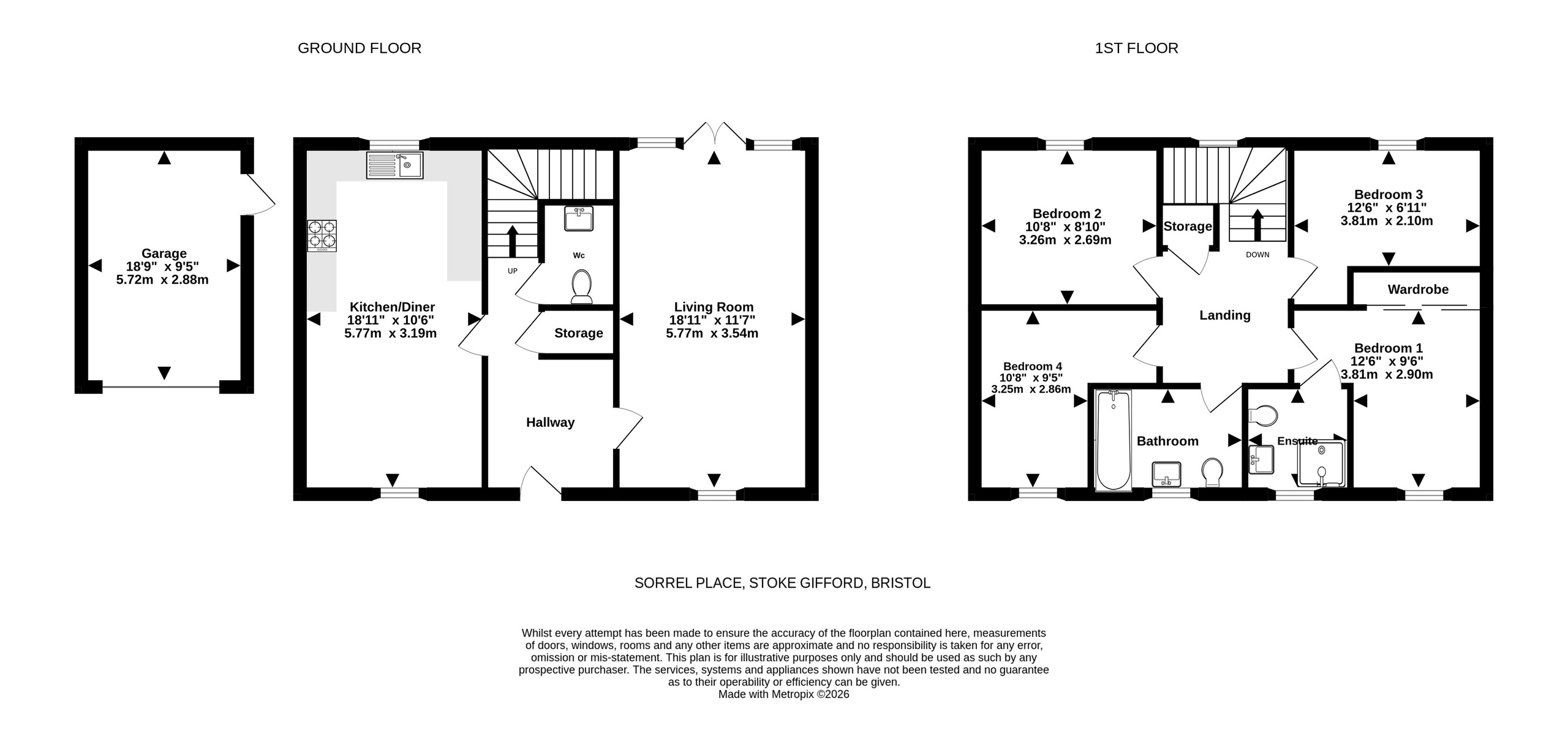 17 Sorrel Place, Bristol floorplan