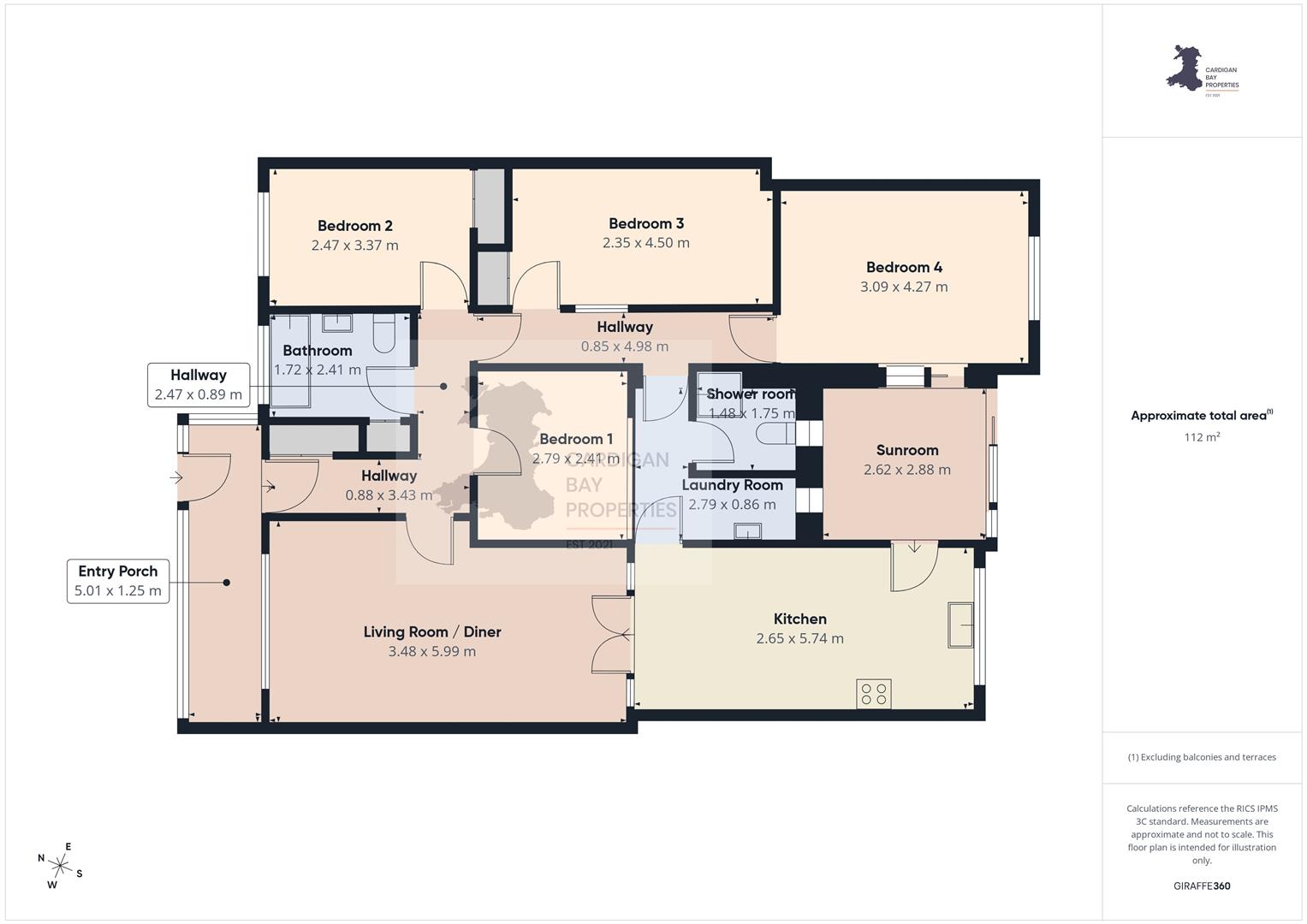 2, Heol y Wylan, Cardigan floorplan