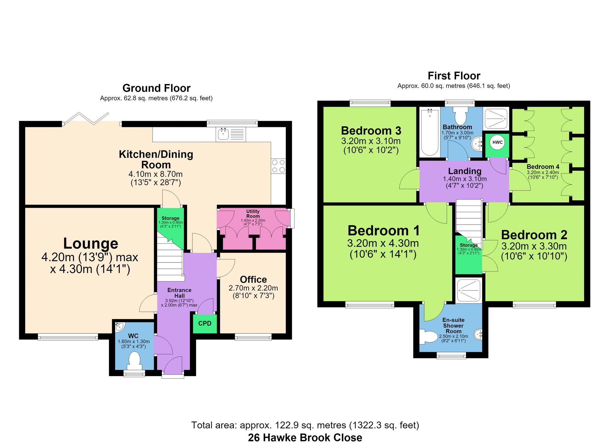 26 Hawke Brook Close, Chesterfield floorplan