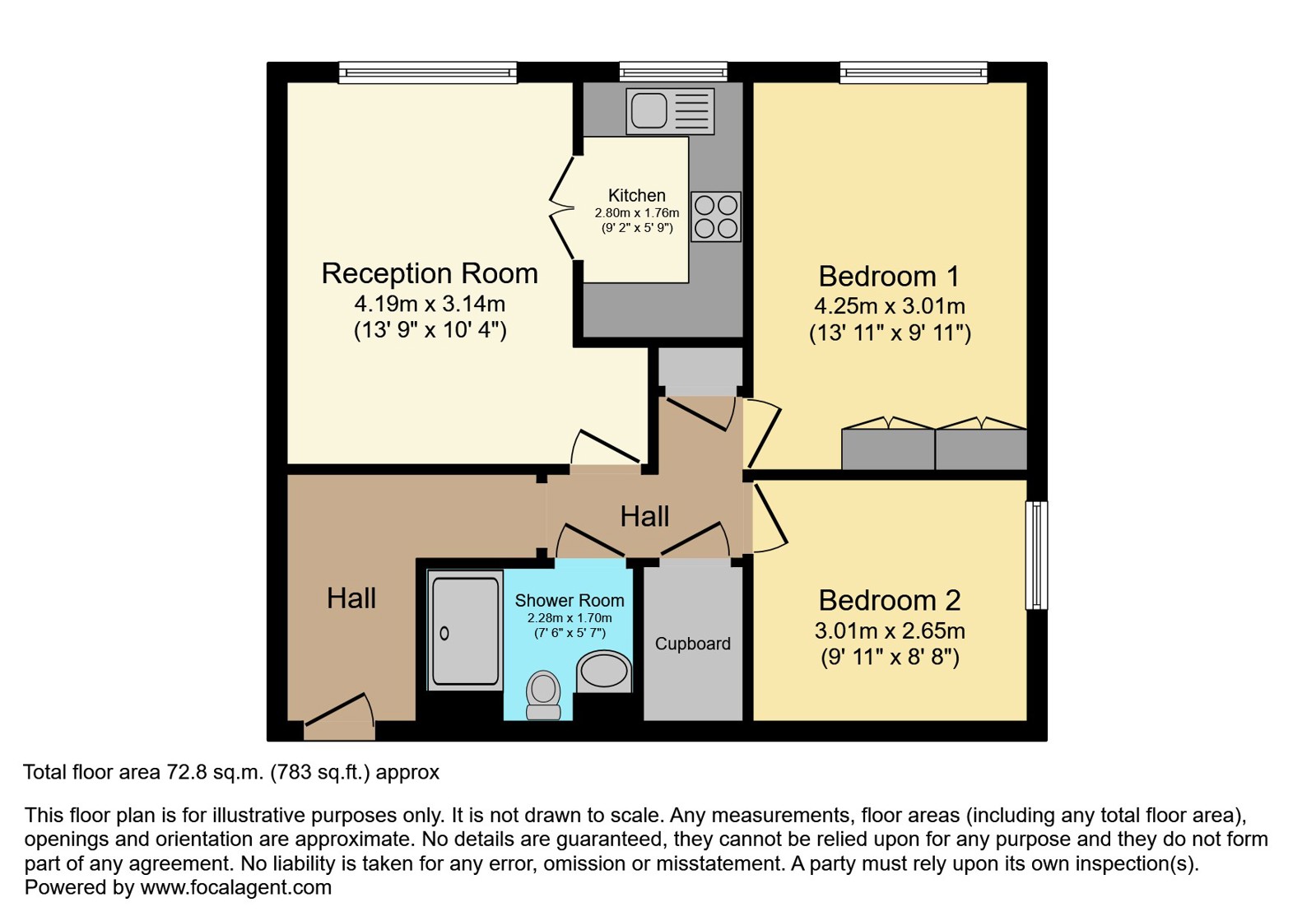 28, Amber Court, Hove floorplan