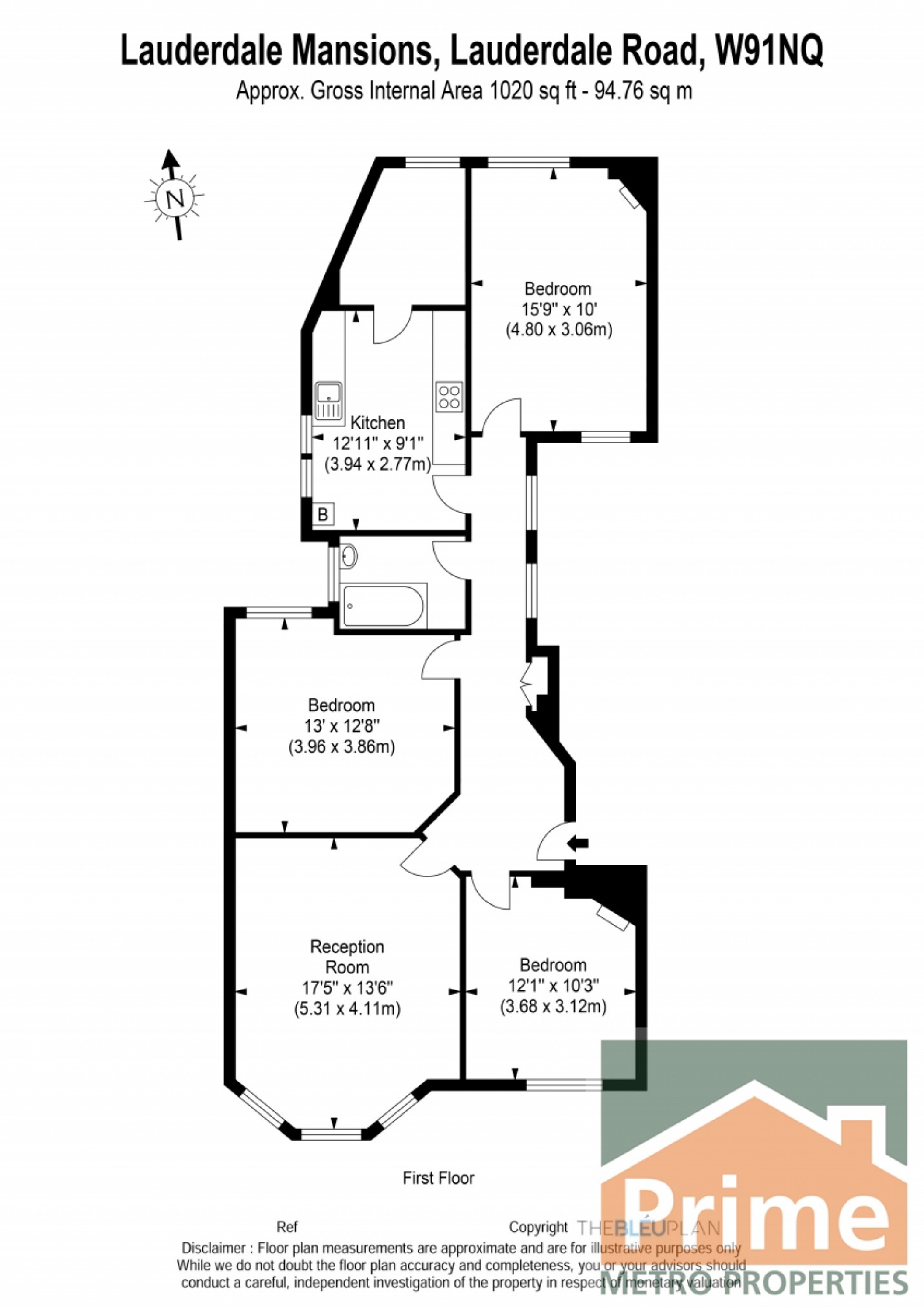 3 Bedrooms Flat to rent in Lauderdale Road, Maida Vale, London W9