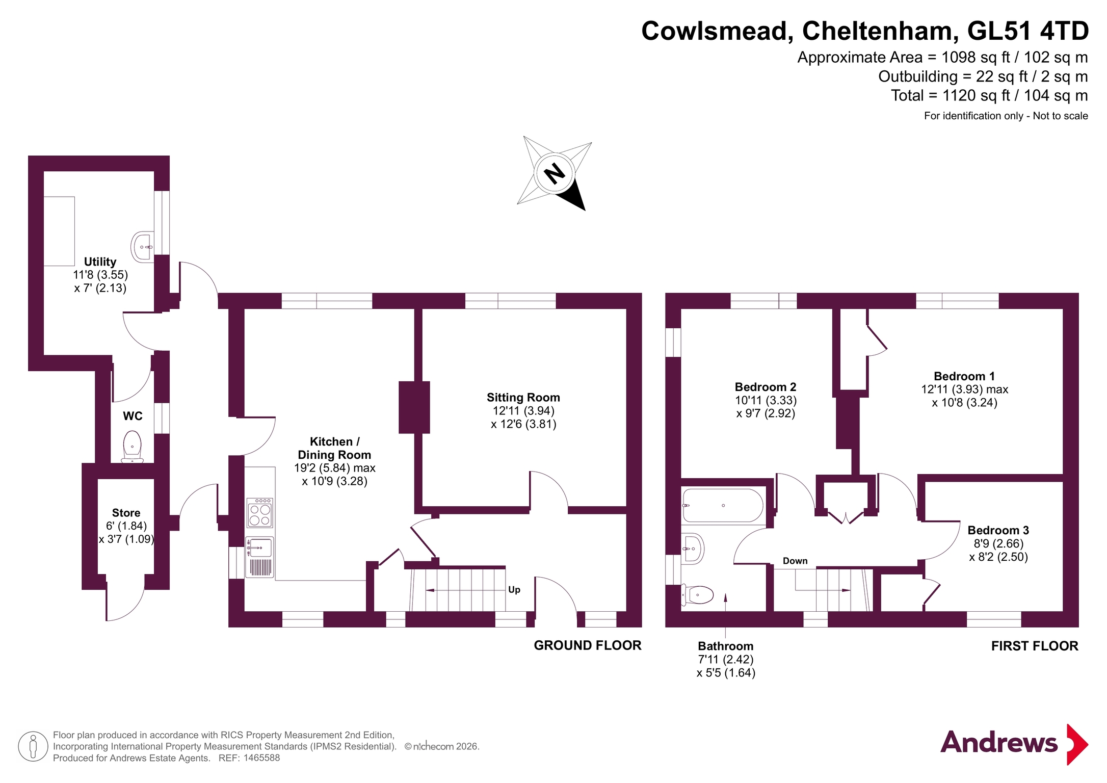 3, Cowlsmead, Cheltenham floorplan