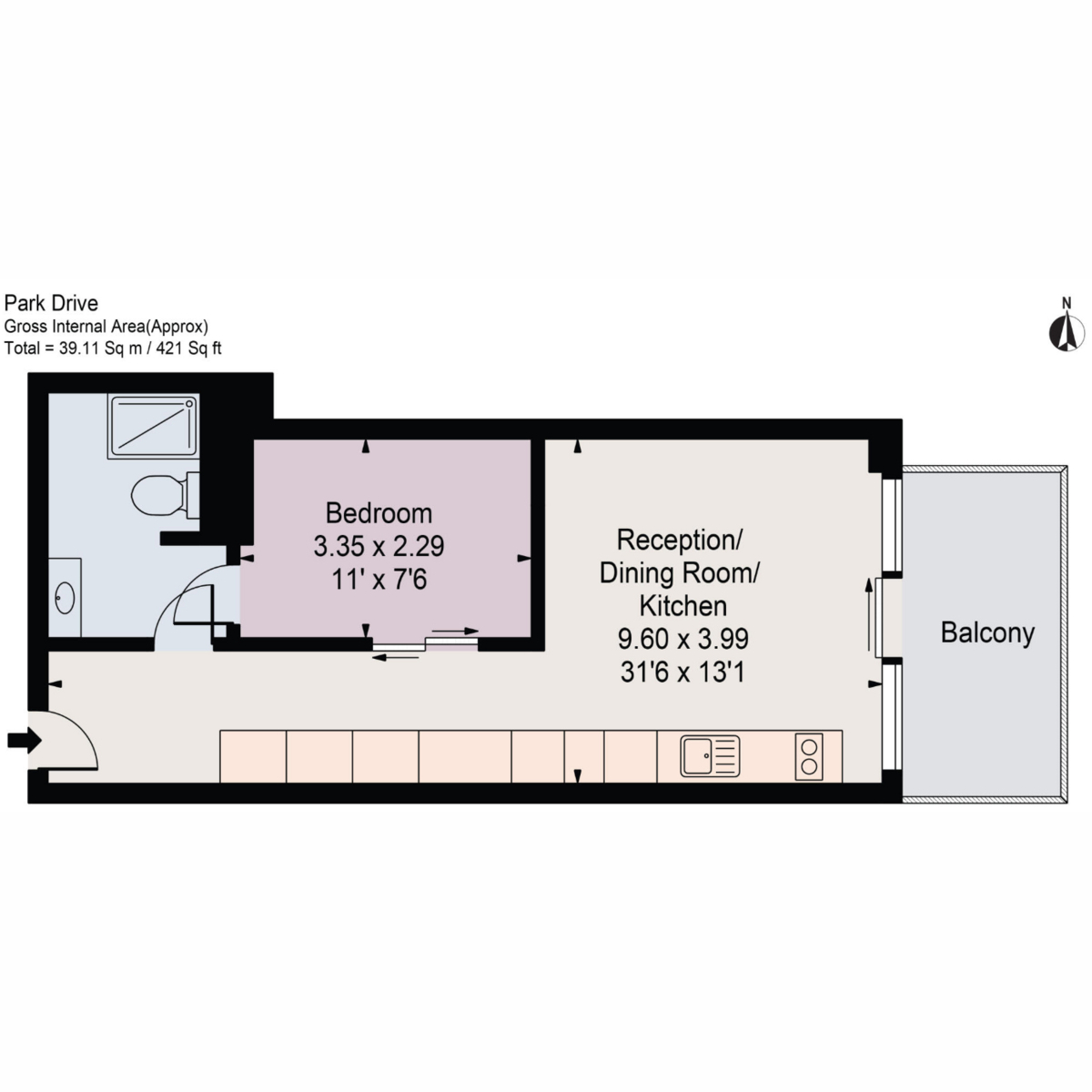 Flat 703 OPD, 1, Park Drive, London floorplan