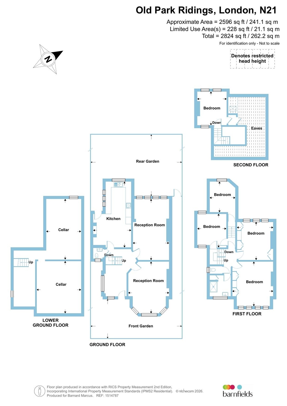 19, Old Park Ridings, London floorplan