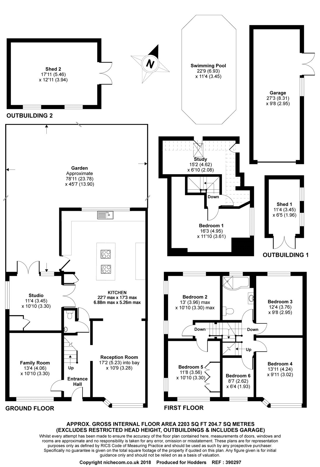 6 Bedrooms Semi-detached house for sale in Birchfield Close, Addlestone, Surrey KT15