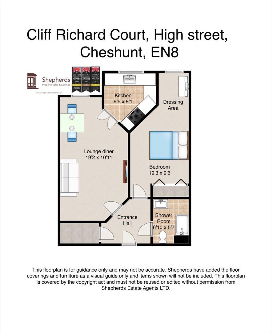 Flat 47, Cliff Richard Court, High Street, Cheshunt floorplan