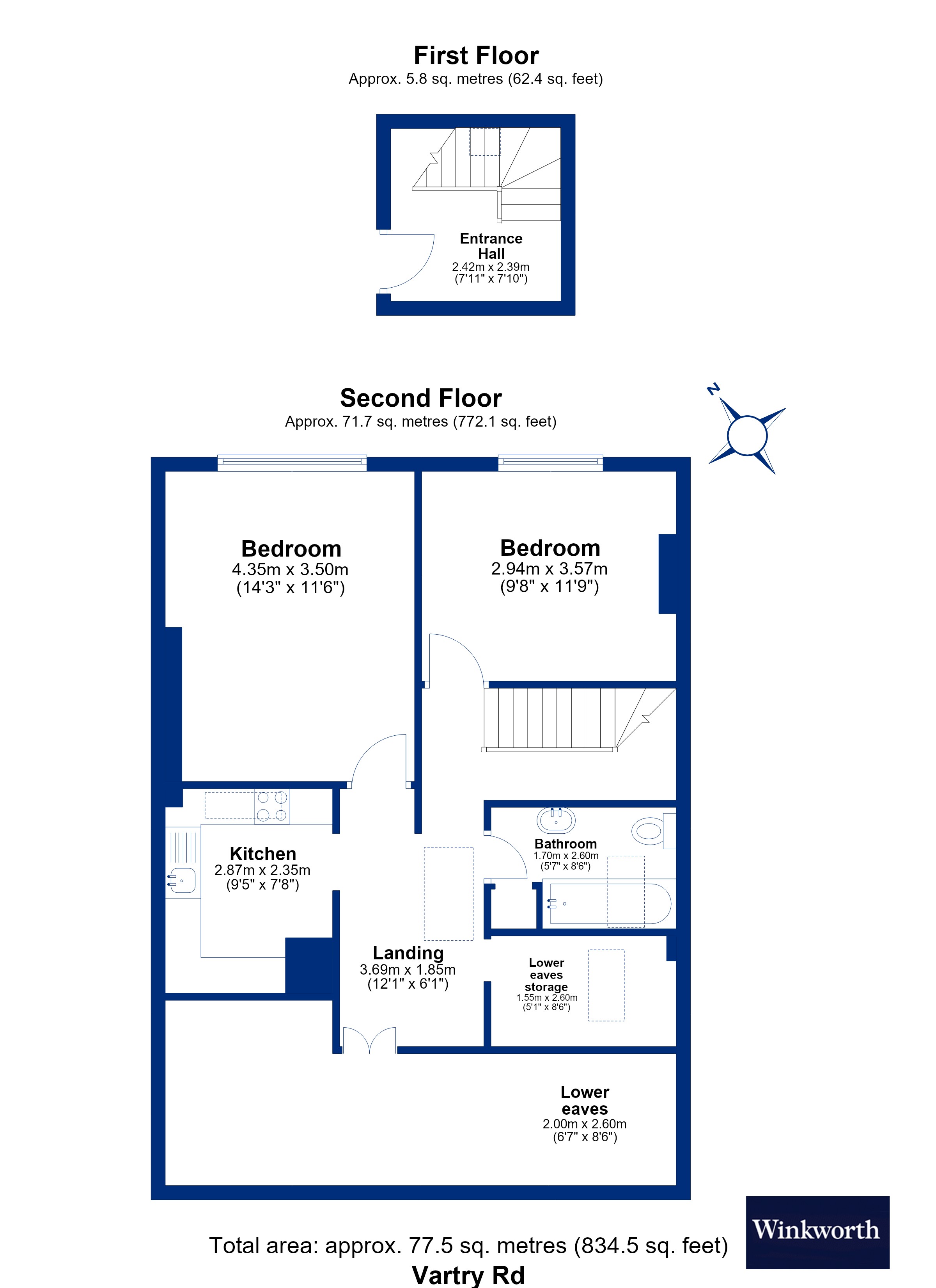 Flat C, 29, Vartry Road, London floorplan
