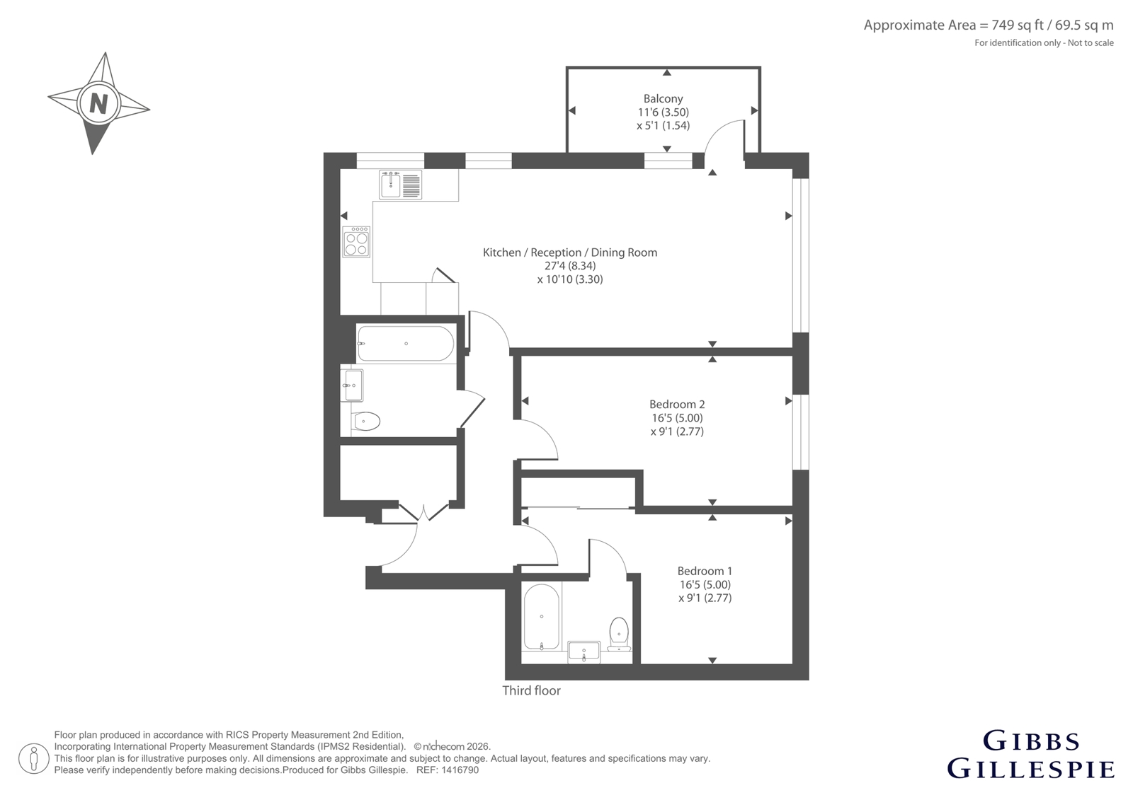 20 Elliott Court,, Oxhey Drive, Hertfordshire floorplan