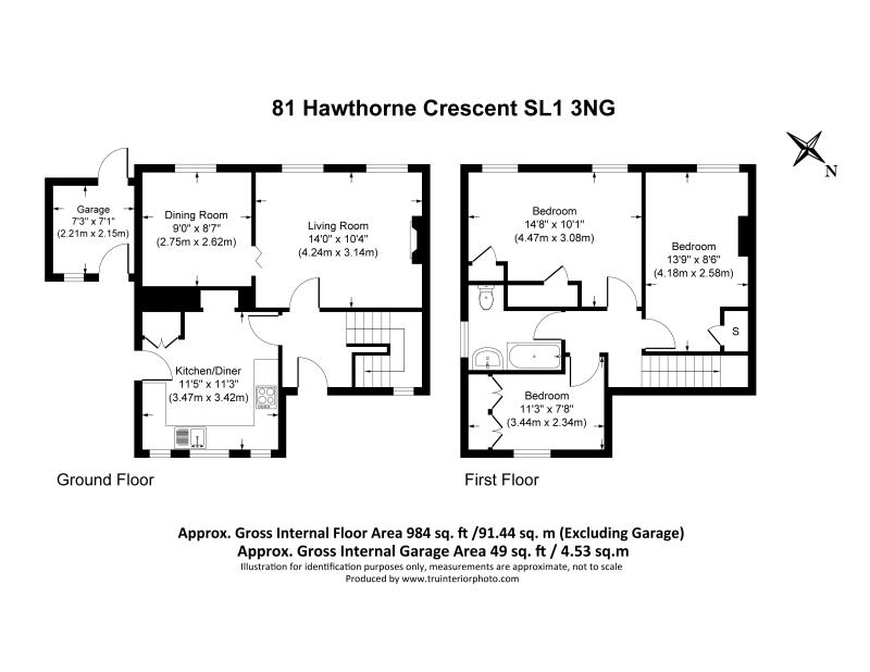 3 bed semidetached house for sale in Hawthorne Crescent, Slough