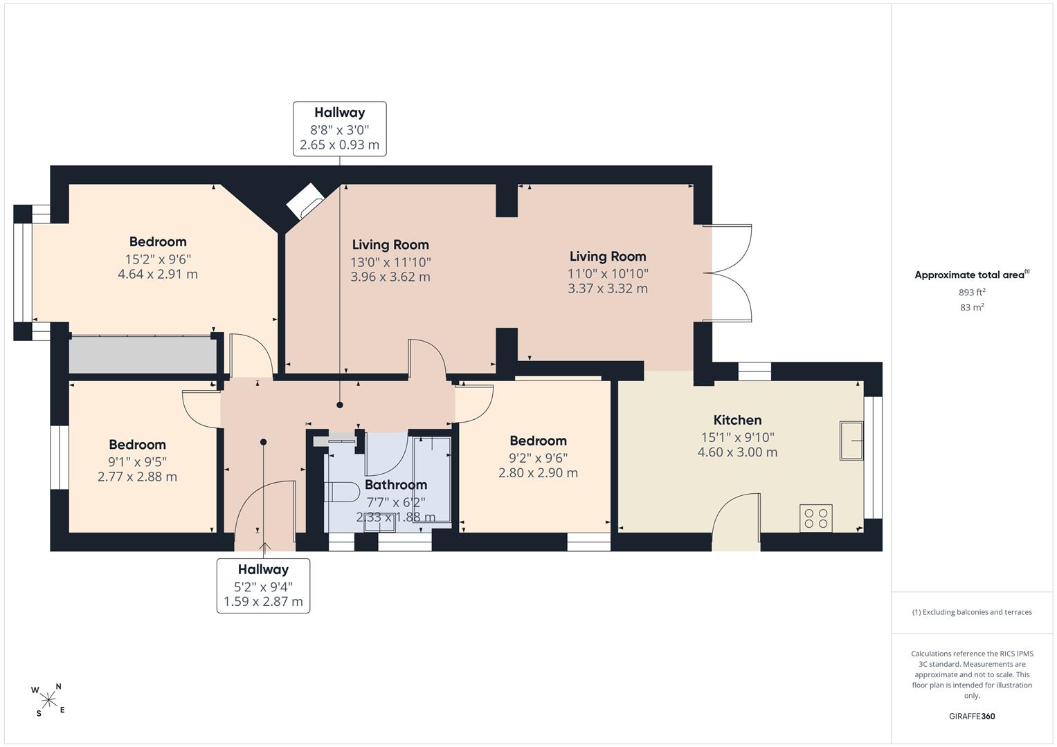 15, Rosemary Avenue, West Molesey floorplan