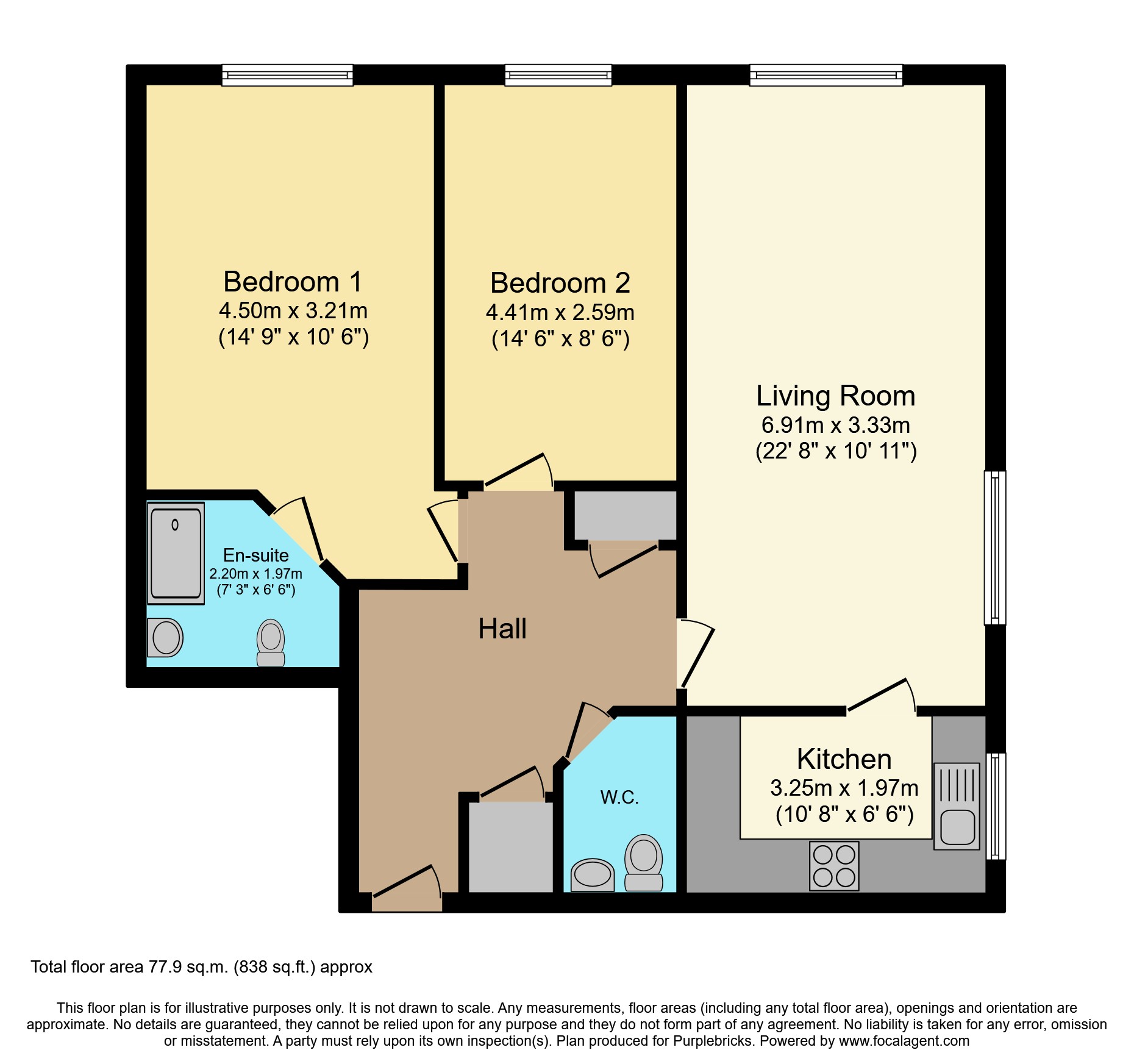 Flat 3/Pegasus Court, Victoria Road, Buckhurst Hill floorplan