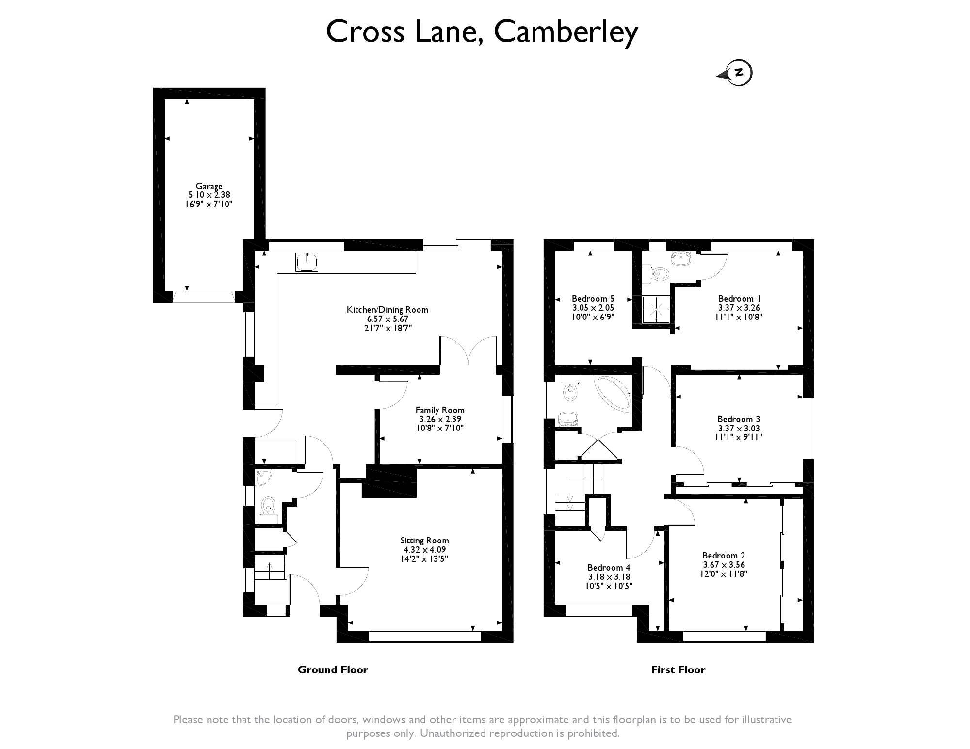 4 Bedrooms Detached house for sale in Cross Lane, Camberley GU16