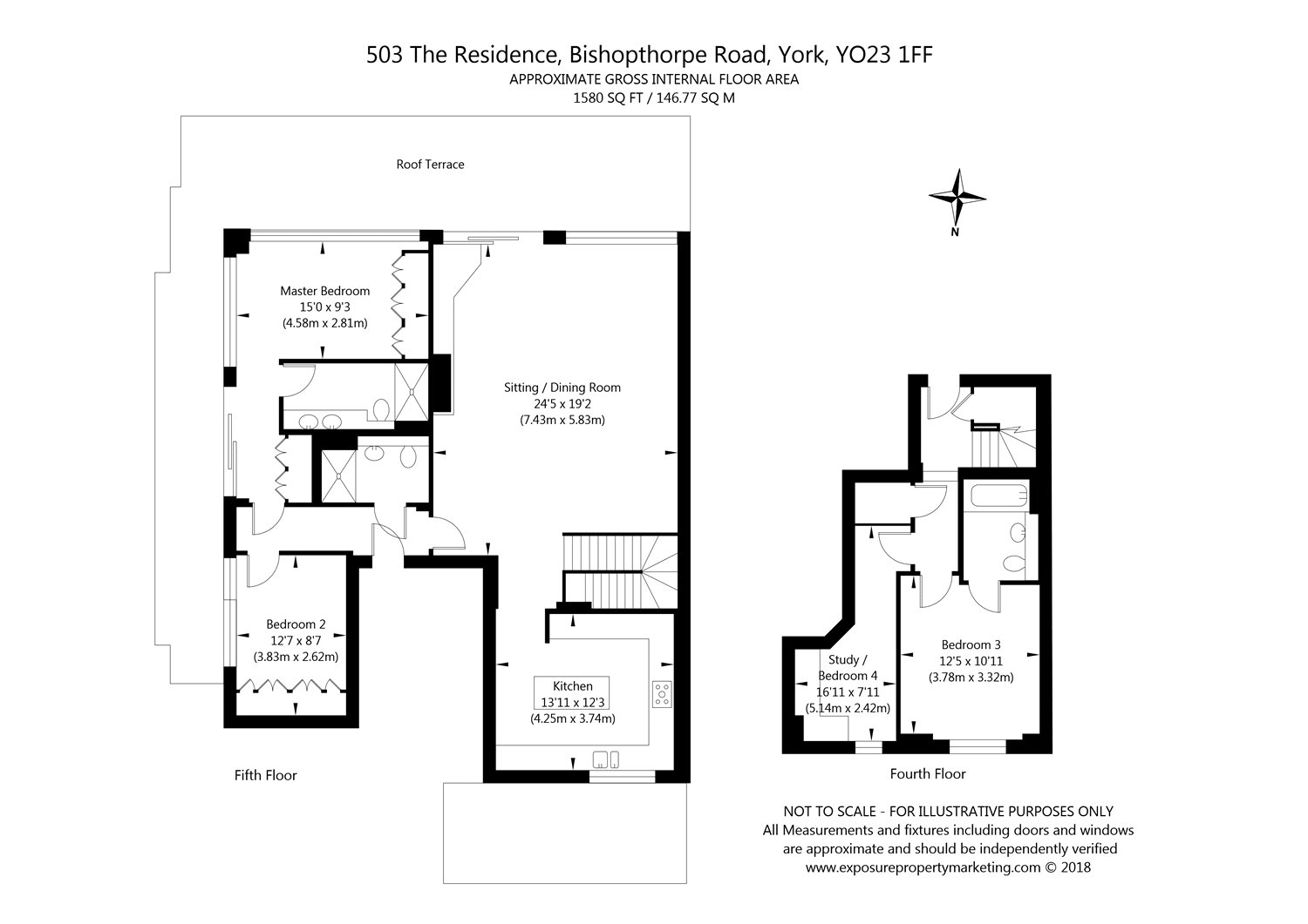 4 Bedrooms Flat for sale in The Residence, Bishopthorpe Road, York YO23