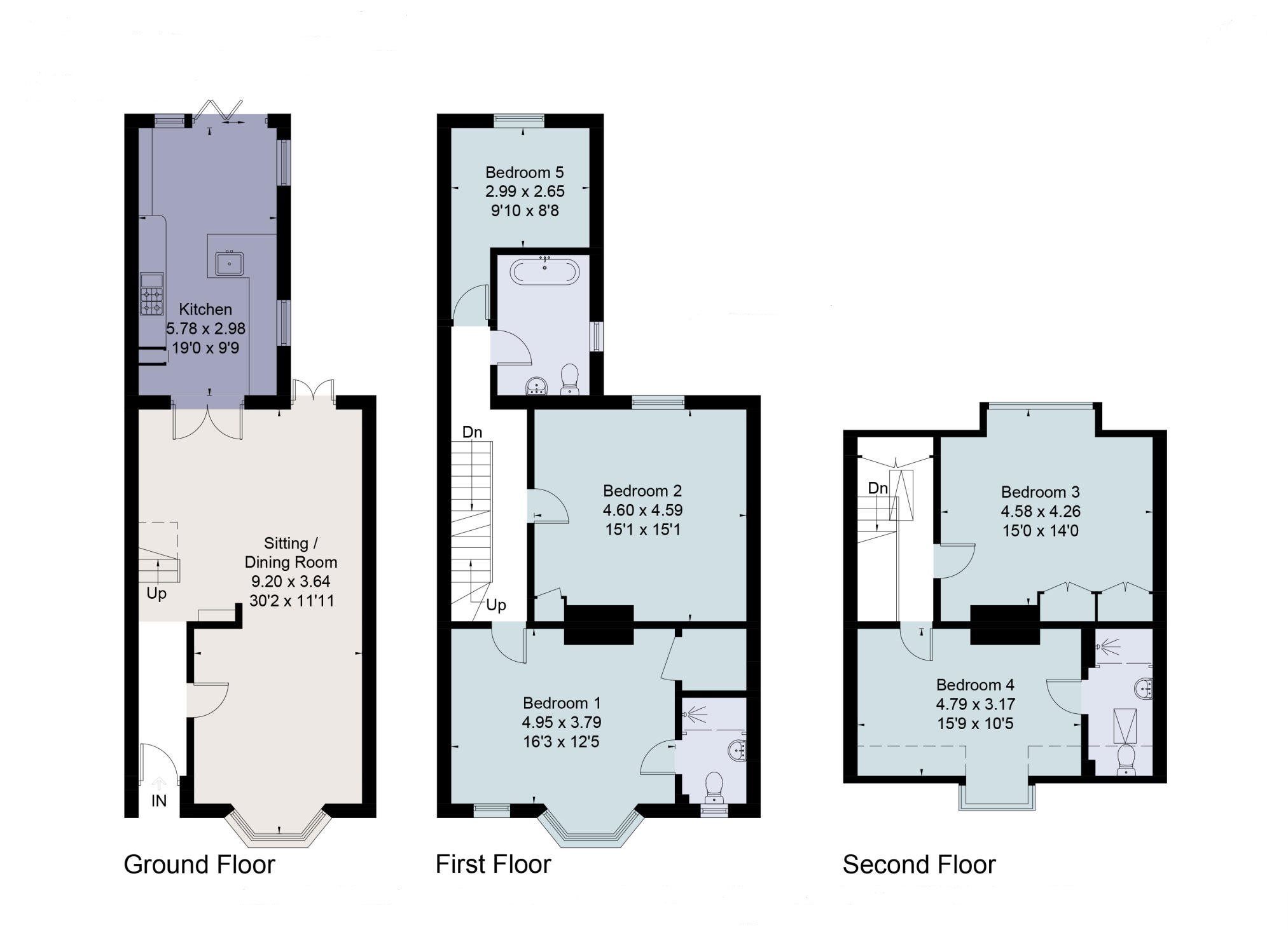 Rectory Road, Salisbury SP2, 5 bedroom terraced house to rent