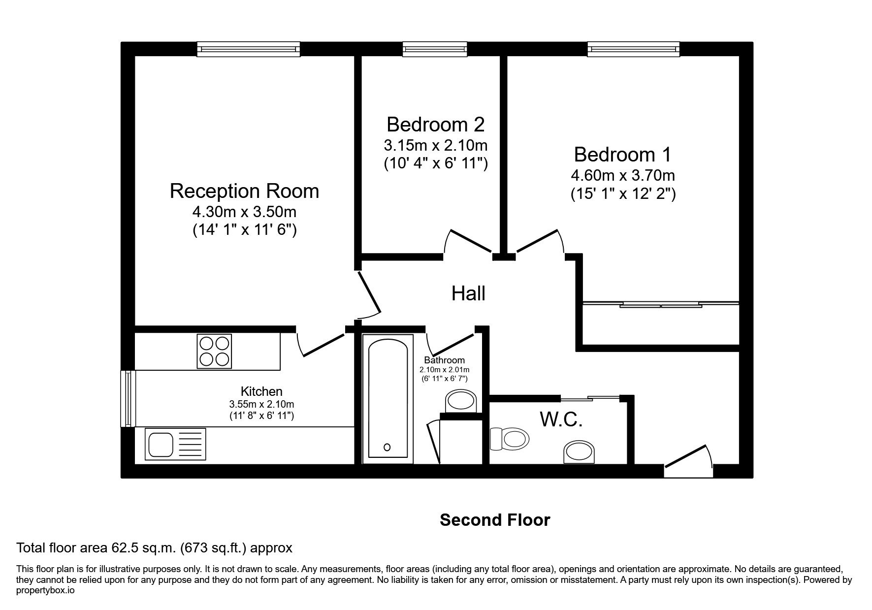 York Court, Wallington floorplan