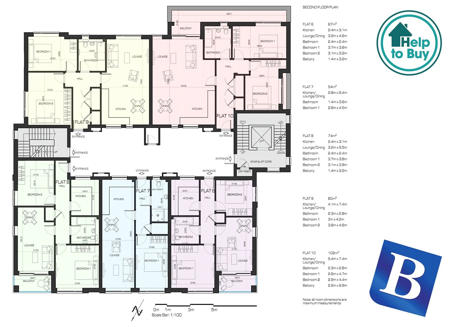 2 Bedrooms Flat for sale in Culyers Yard, 40 William Hunter Way, Brentwood, Essex CM14