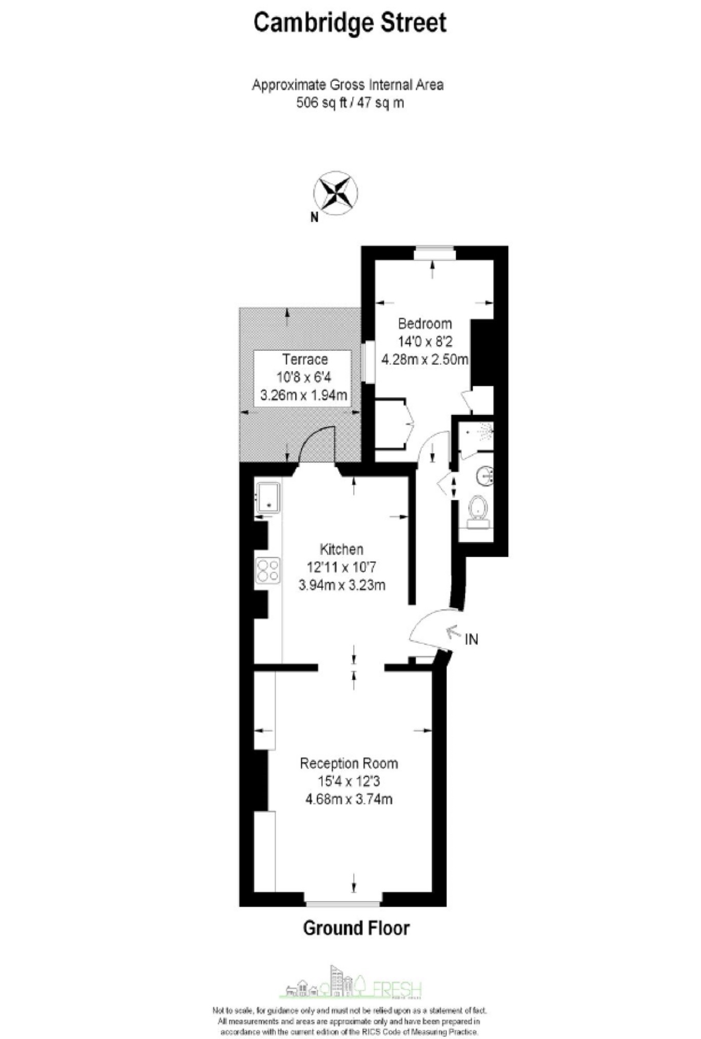 Ground Floor Flat, 166, Cambridge Street, London floorplan