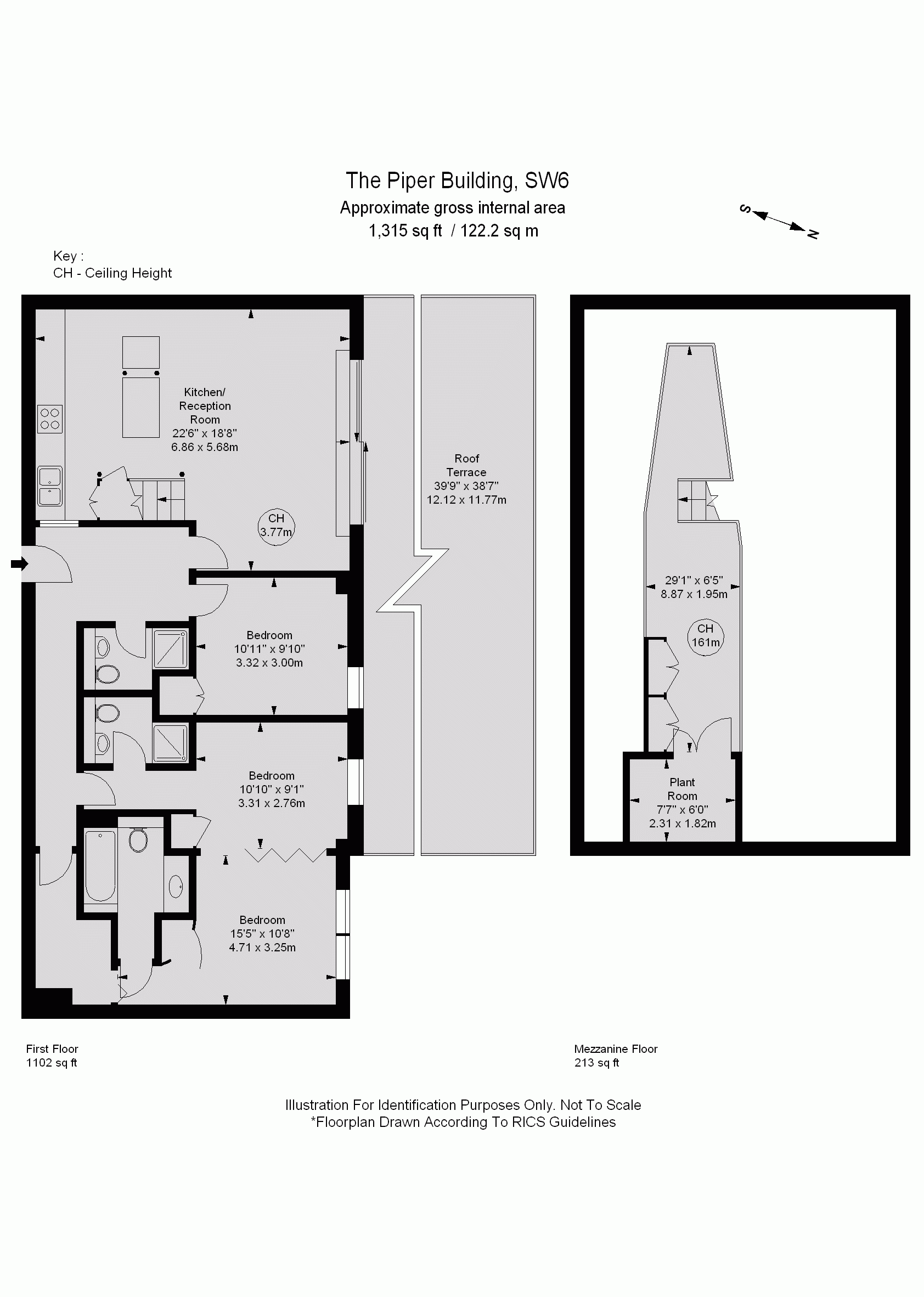 Flat 6, The Piper Building, Peterborough Road, LONDON floorplan