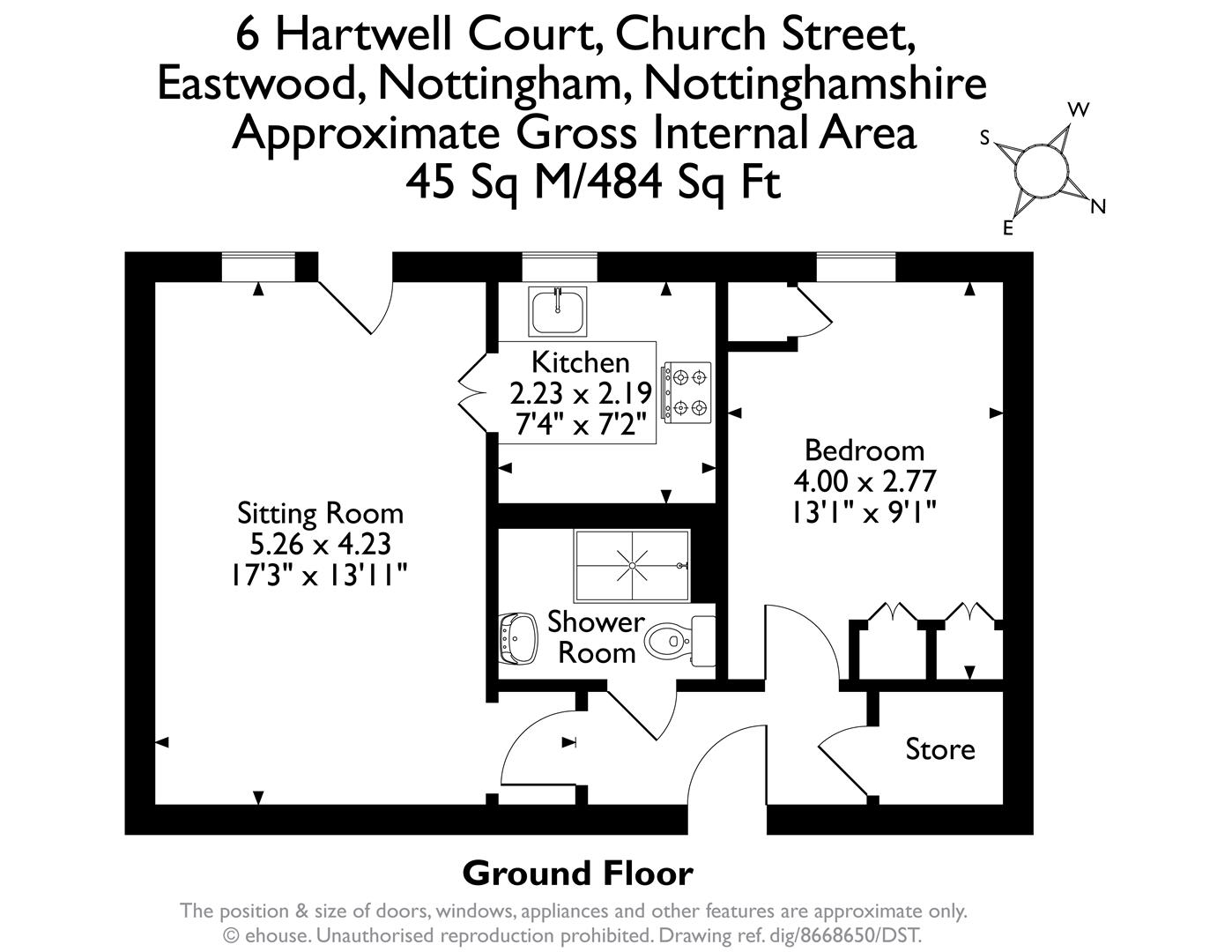 6 Hartwell Court, Church Street, Eastwood floorplan