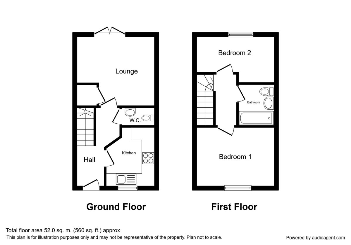 2 Bedrooms Terraced house for sale in Herdwick Close, Kingsnorth, Ashford TN25