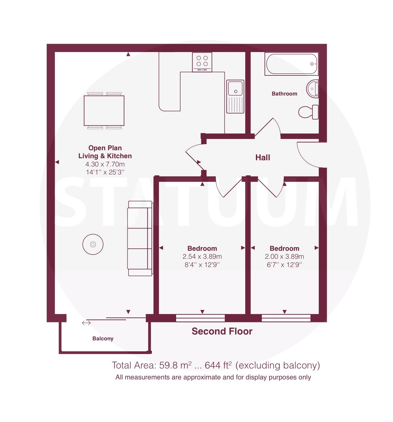 Flat 9 Castle House,, Castle Road, Dagenham floorplan