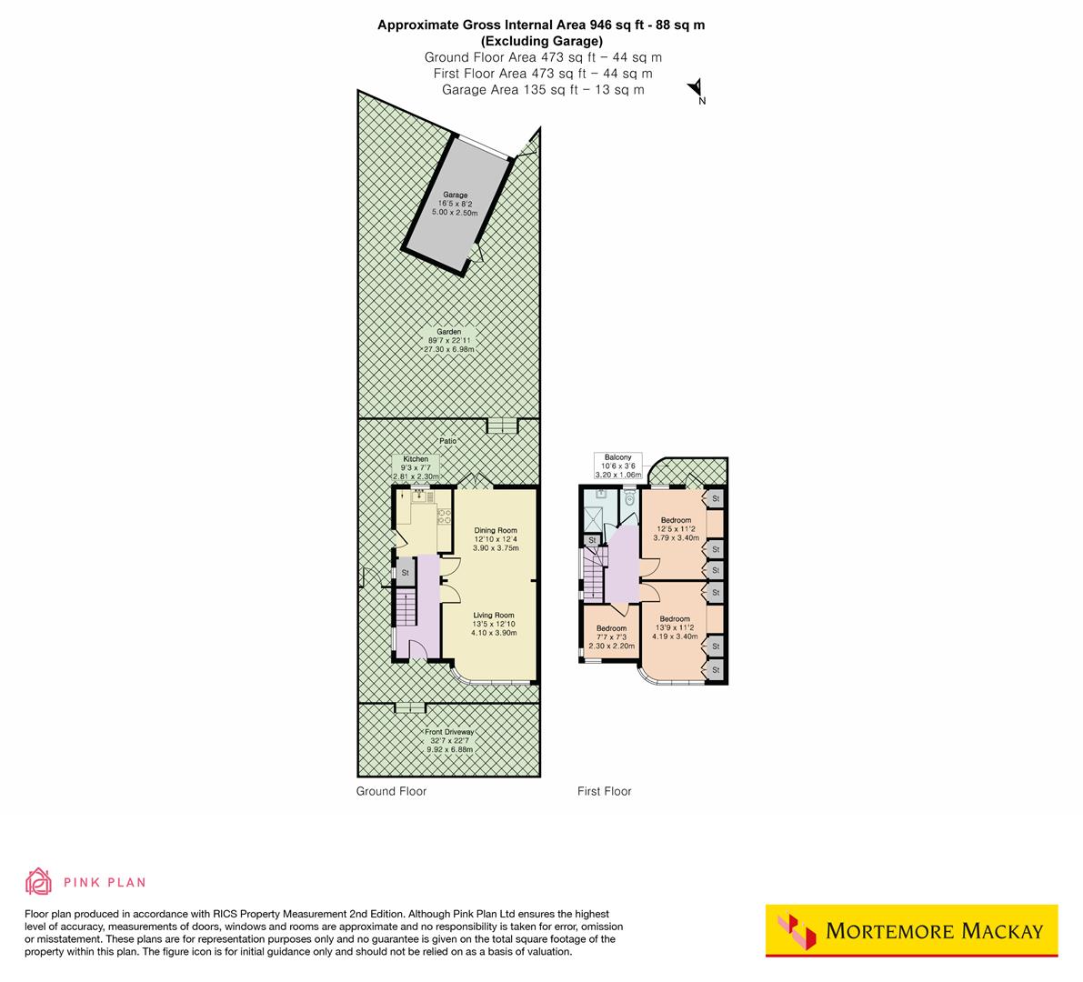 186, Hampden Way, London floorplan