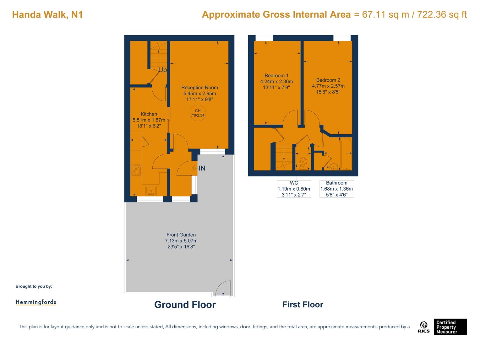 1, Handa Walk, London floorplan