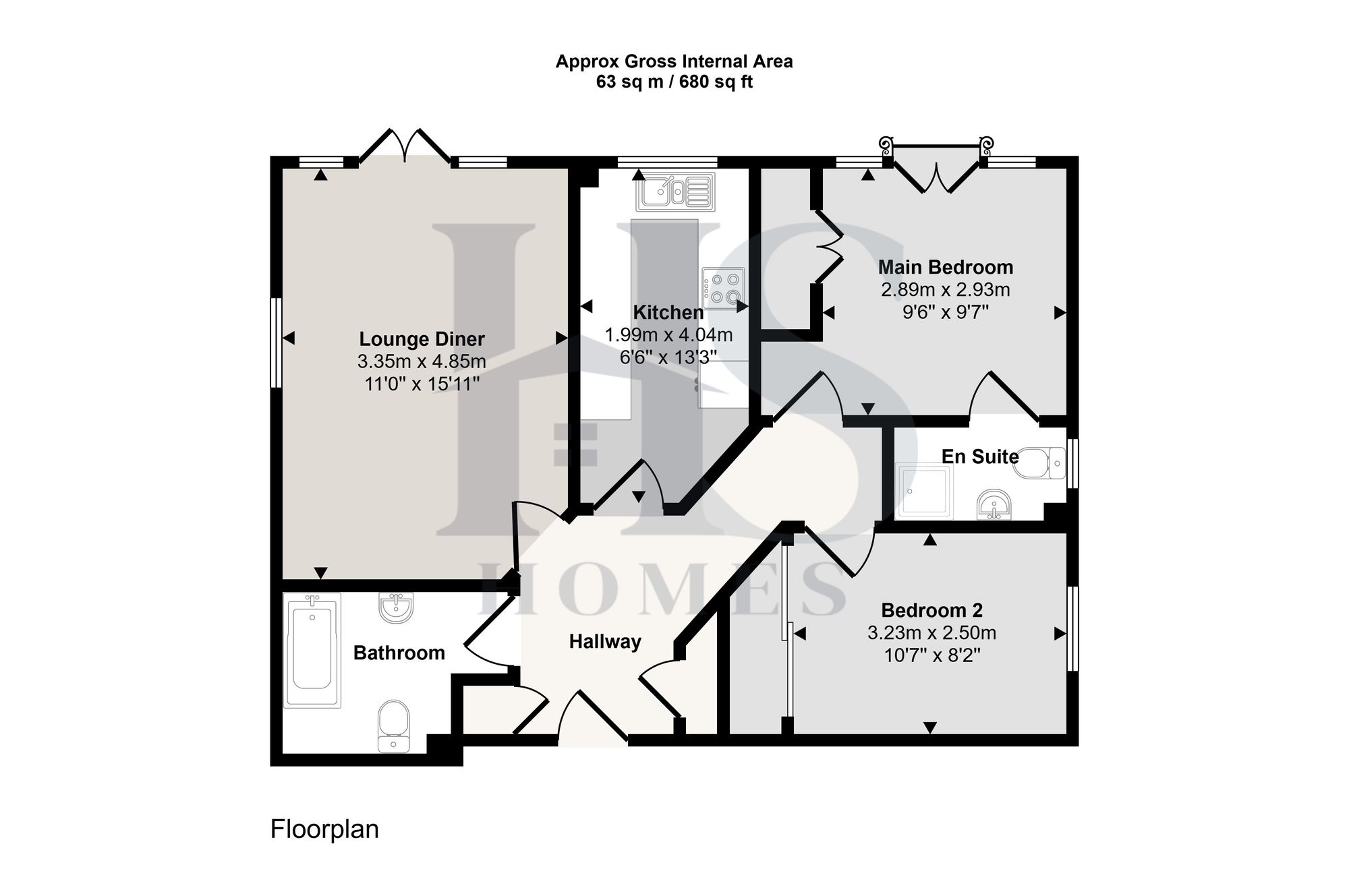 Flat 6, The Links, Birmingham floorplan