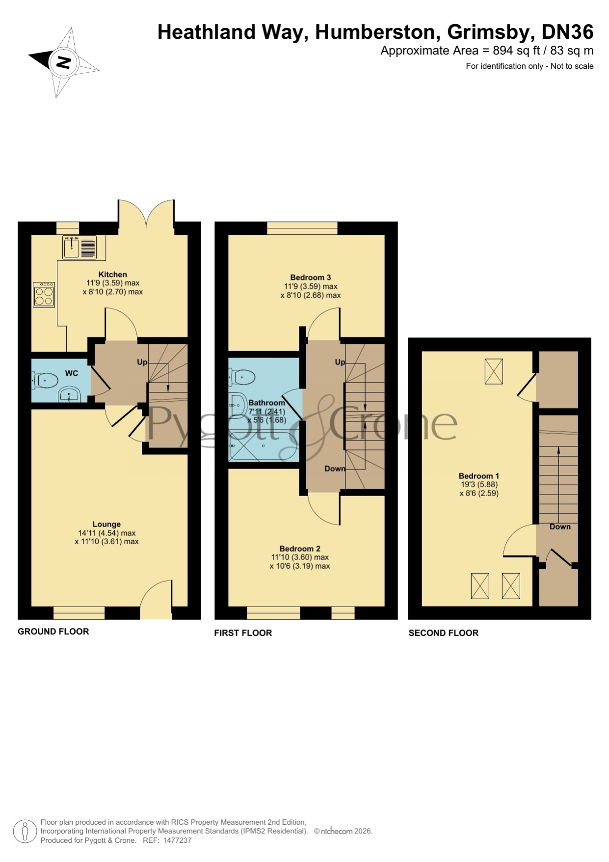 7, Heathland Way, Grimsby floorplan
