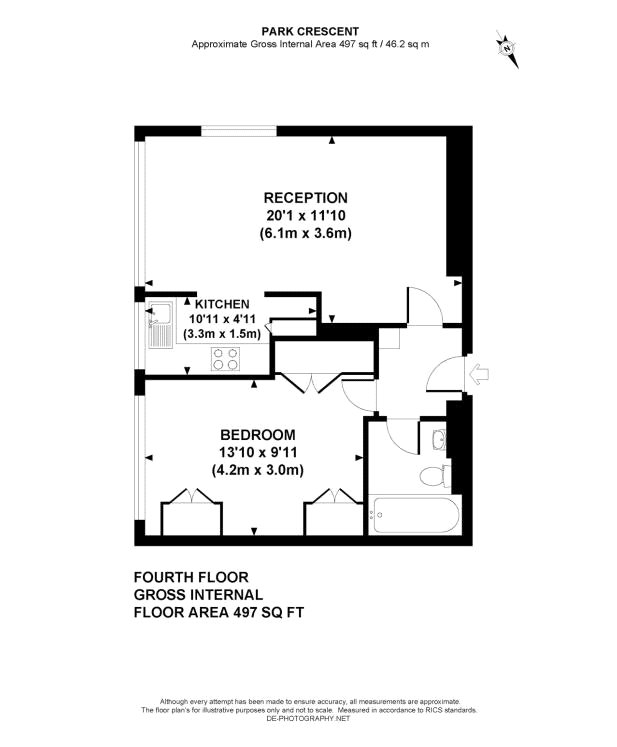 1 Bedrooms Flat to rent in Park Crescent, London W1B