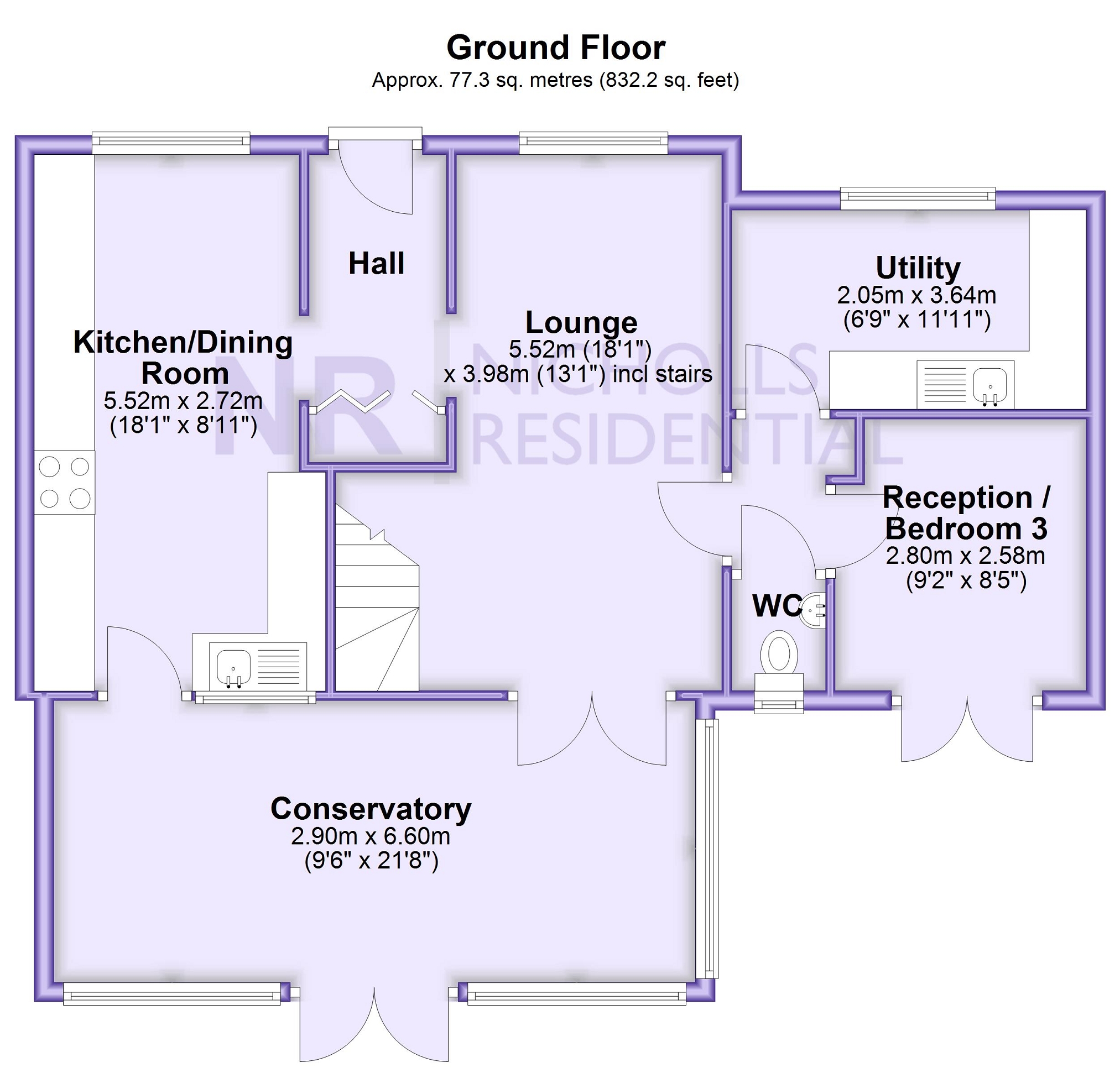 453, Leatherhead Road, Chessington floorplan