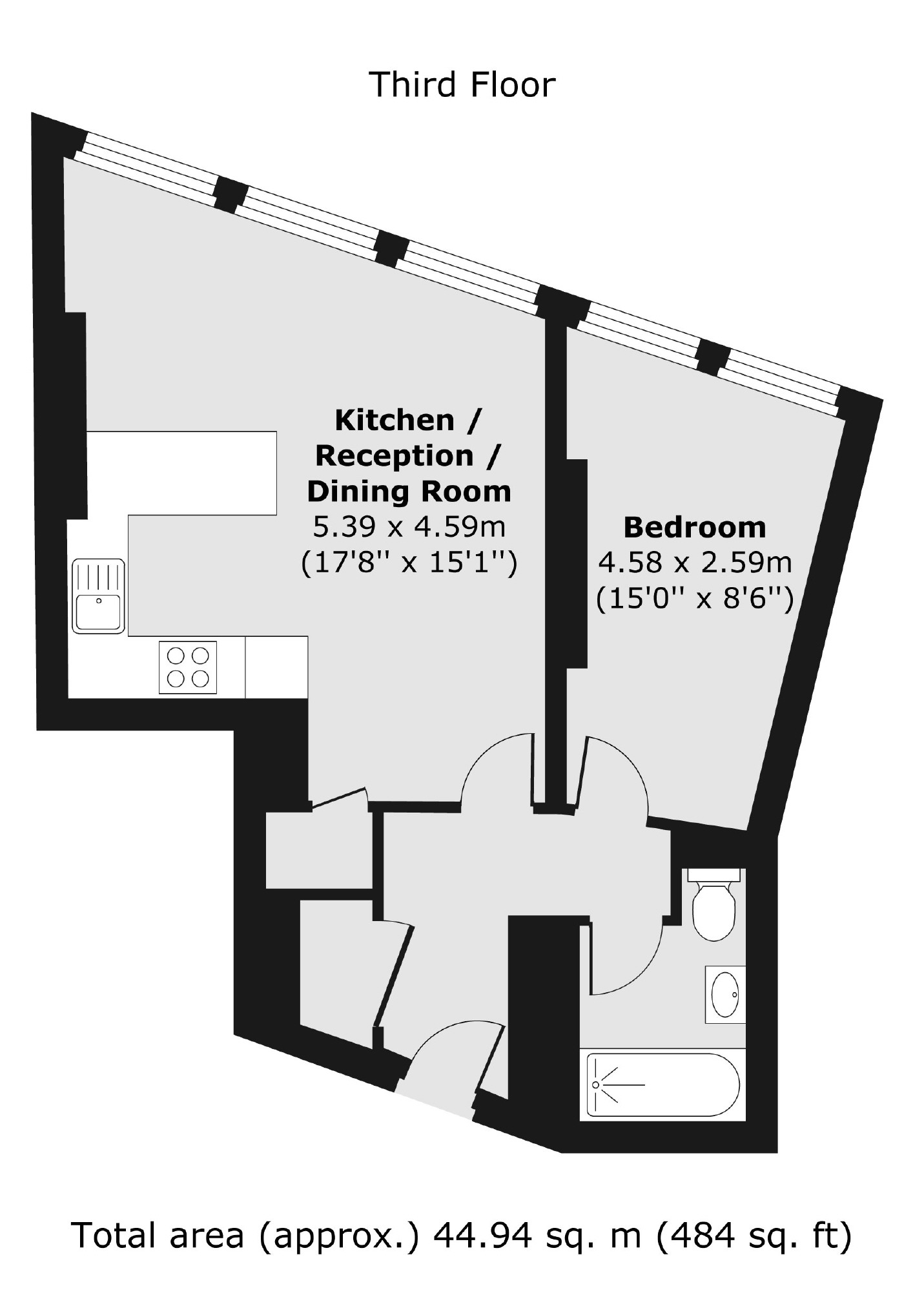 Flat 6, 359-363, Mare Street, London floorplan