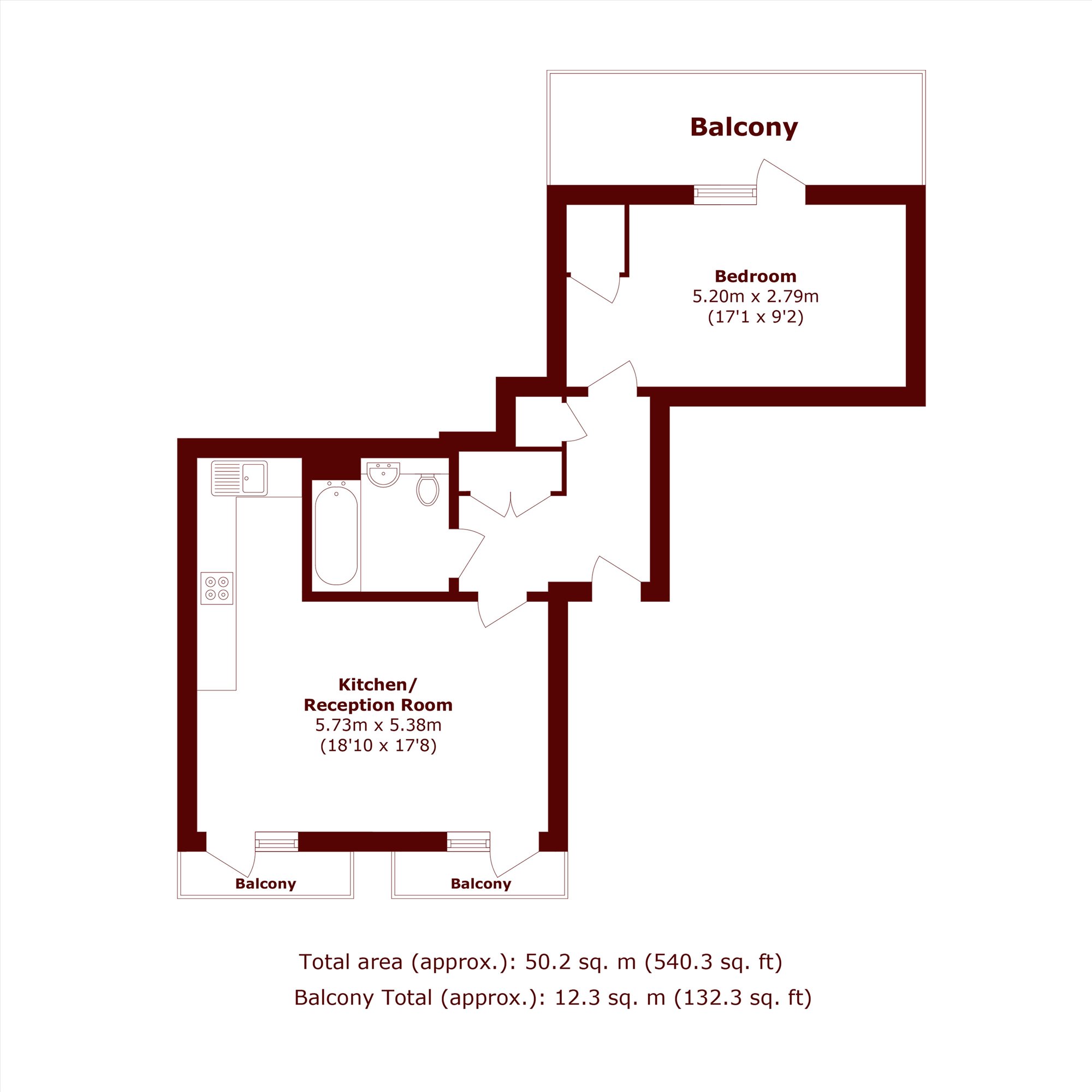 St Pancras Way, London floorplan