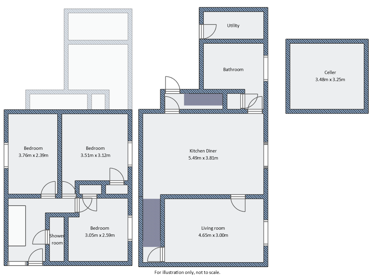 Rose Cottage, St. Austell floorplan