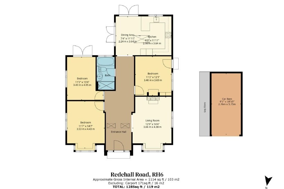 71, Redehall Road, Smallfield floorplan