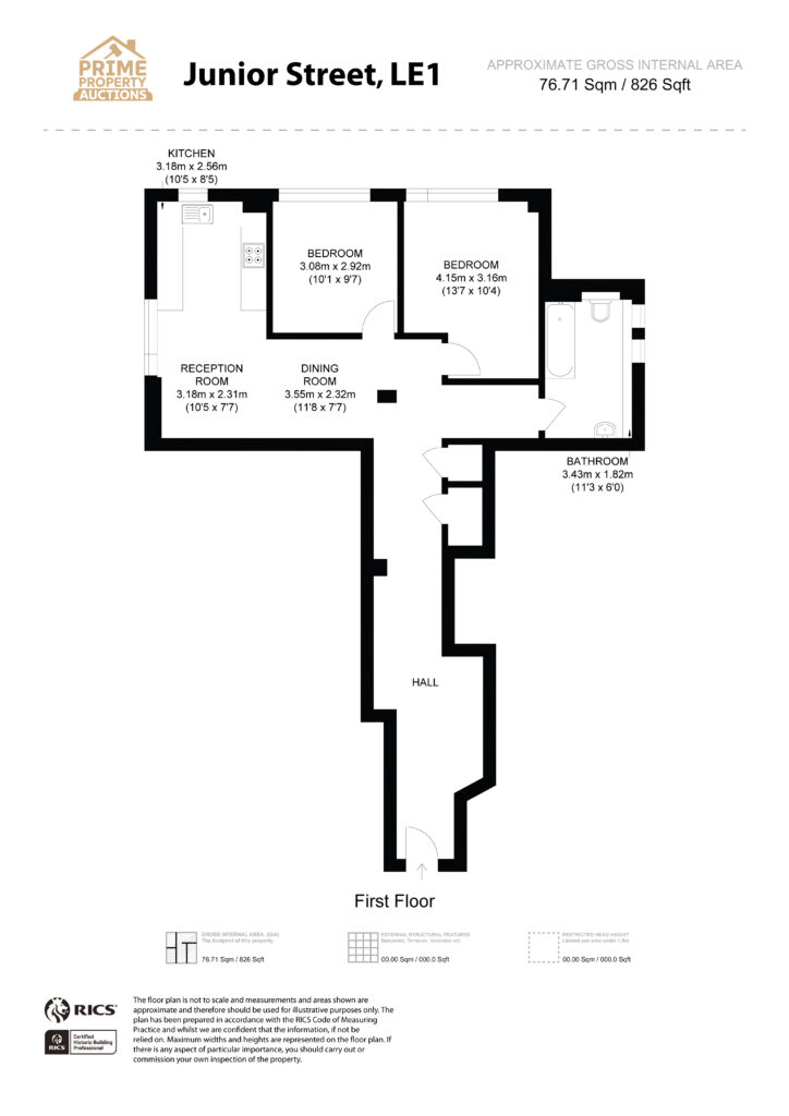 Flat 19, The Chimney, 5 Junior Street Leicester LE1 4QD floorplan