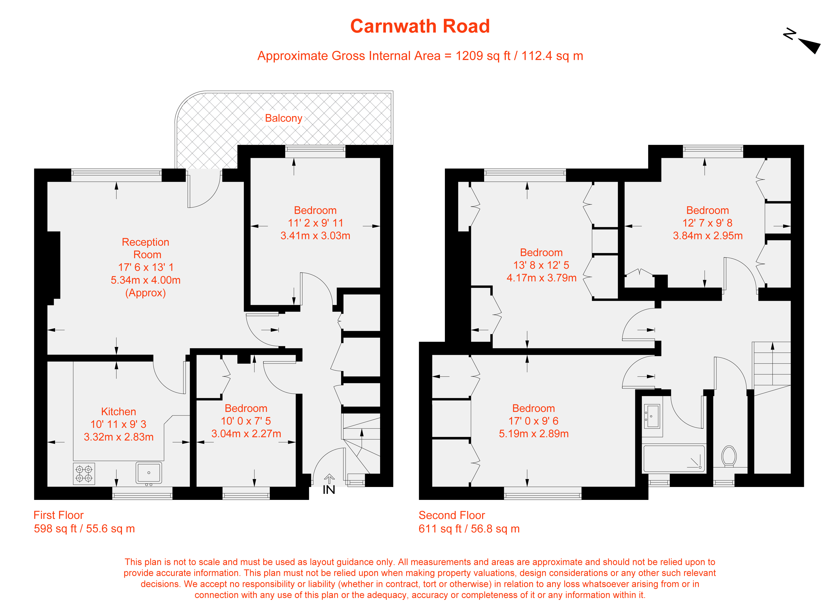 Flat 6, John Dwight House,, Carnwath Road, London floorplan