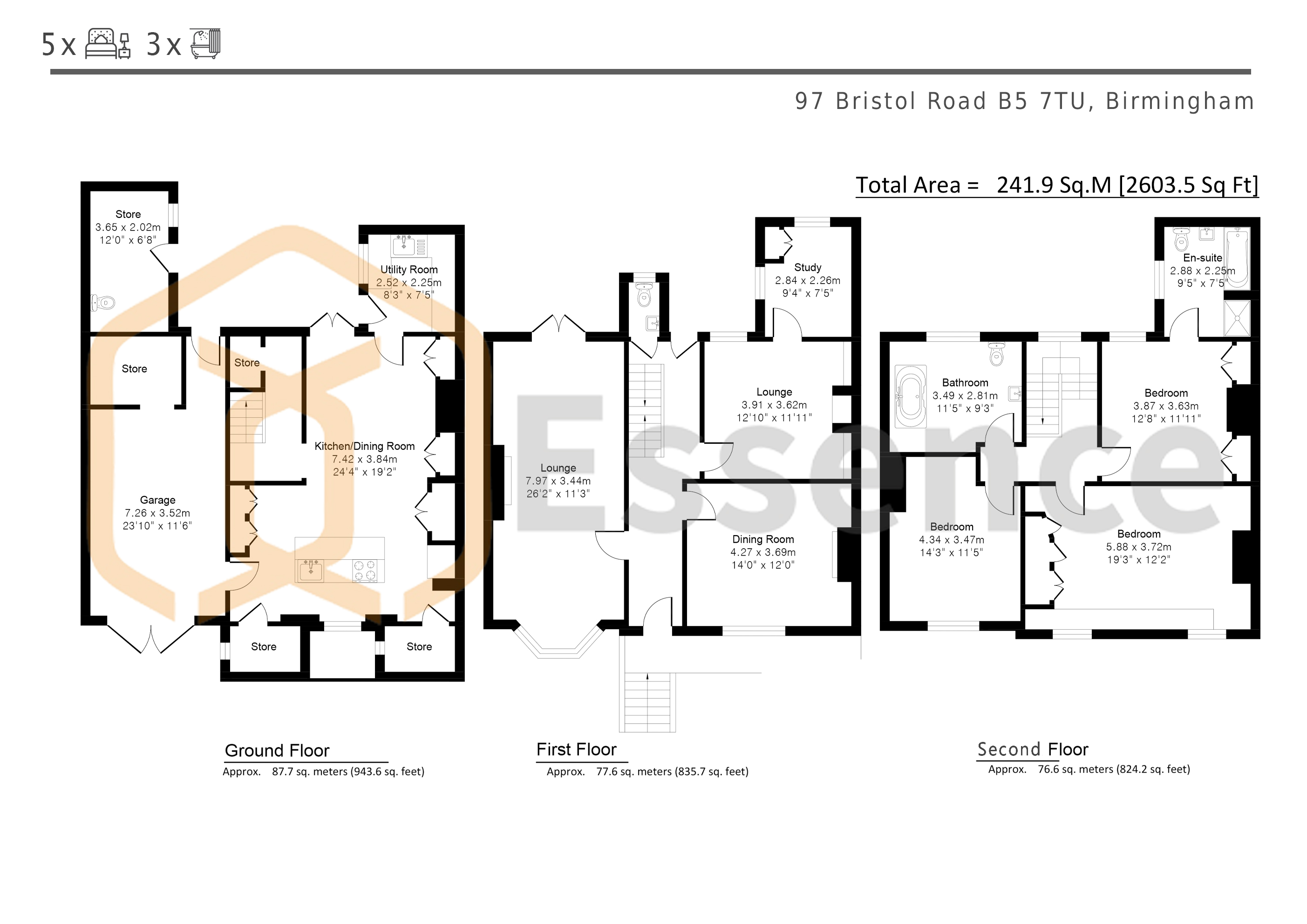 97, Bristol Road, Birmingham floorplan