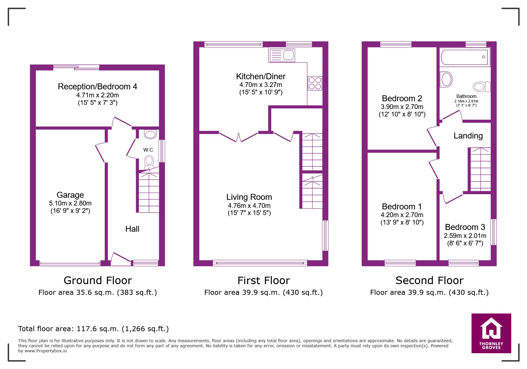 36, Derbyshire Road, Cheshire floorplan