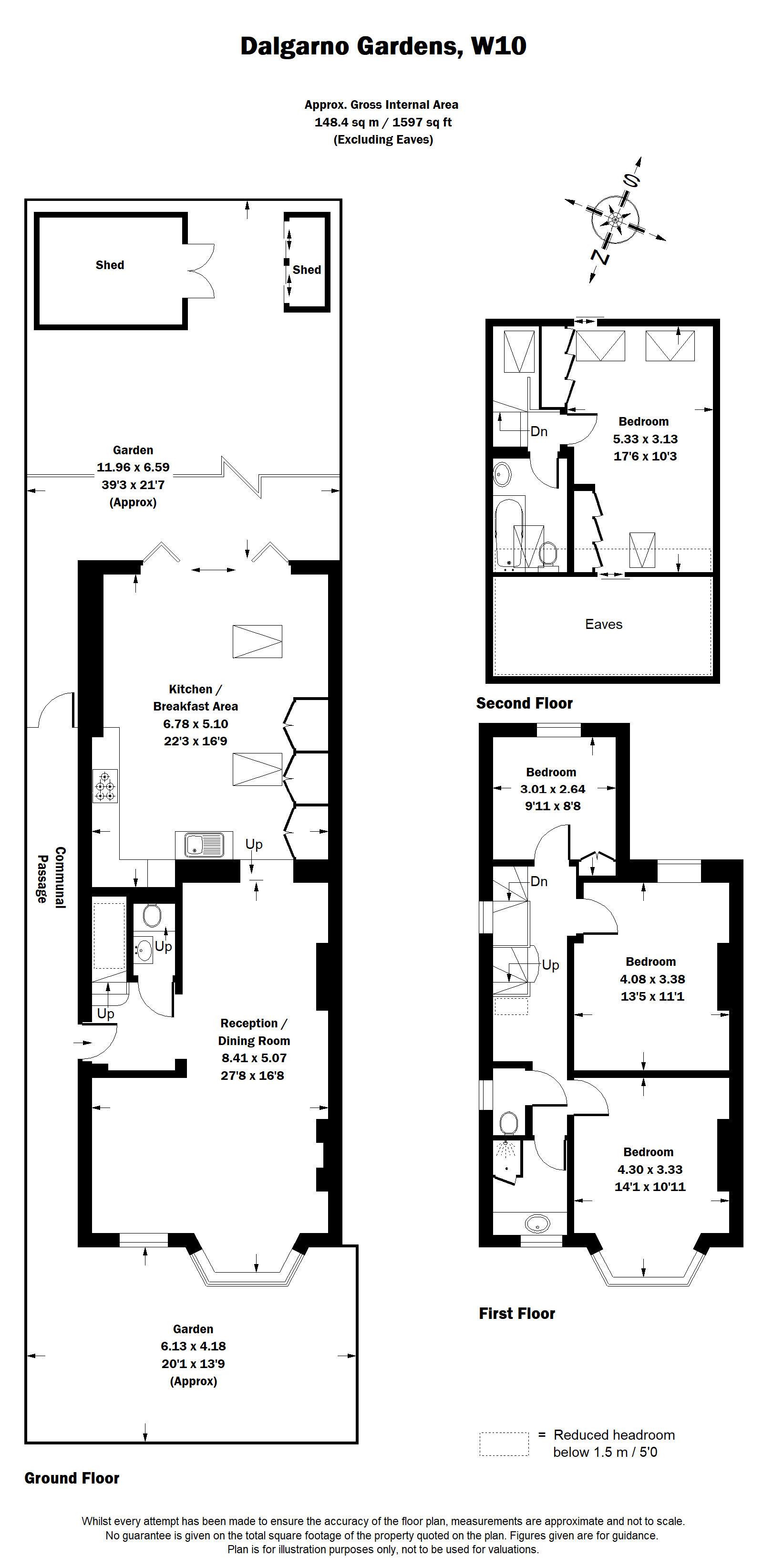 4 Bedrooms Flat to rent in Dalgarno Gardens, London W10