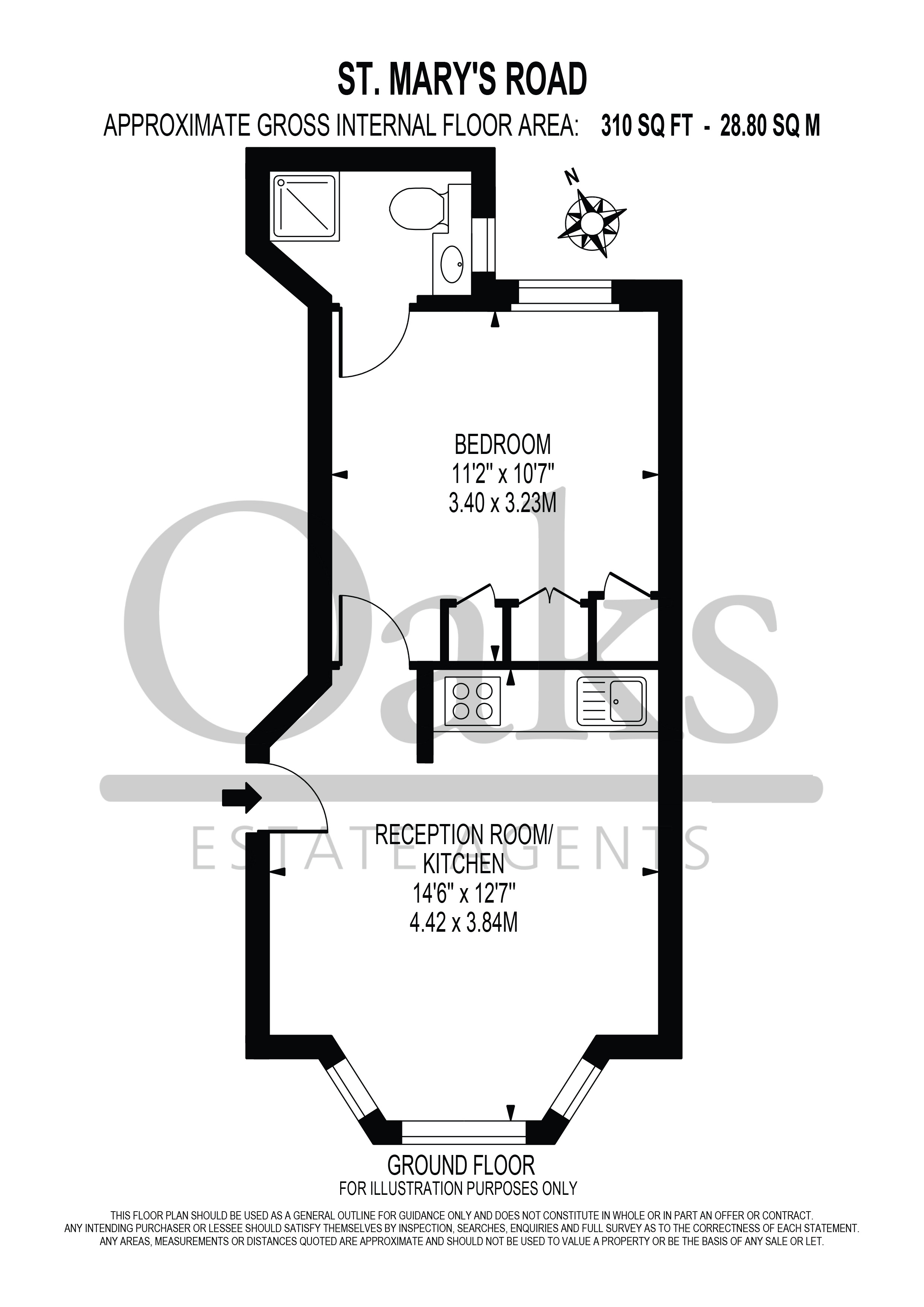 Flat 1, 20, St Marys Road, London floorplan