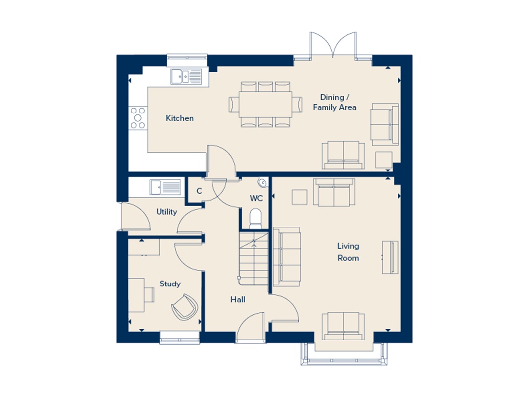 The Derby, Plot 27, Meadow Views, Hailsham floorplan