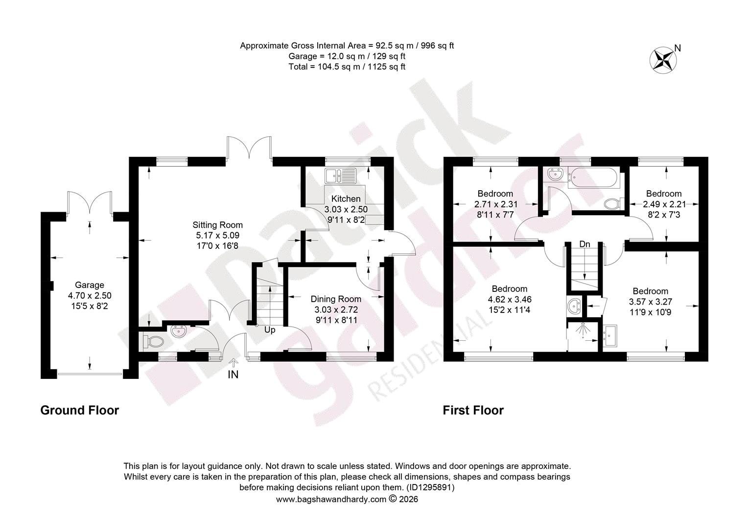 16, Warwick Gardens, Ashtead floorplan